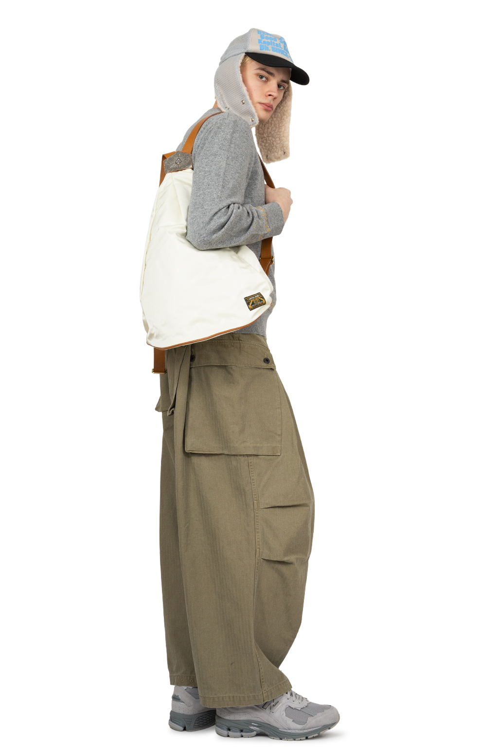 Kapital - Nylon x Leather HARVEY MEDICINE Rucksack - White