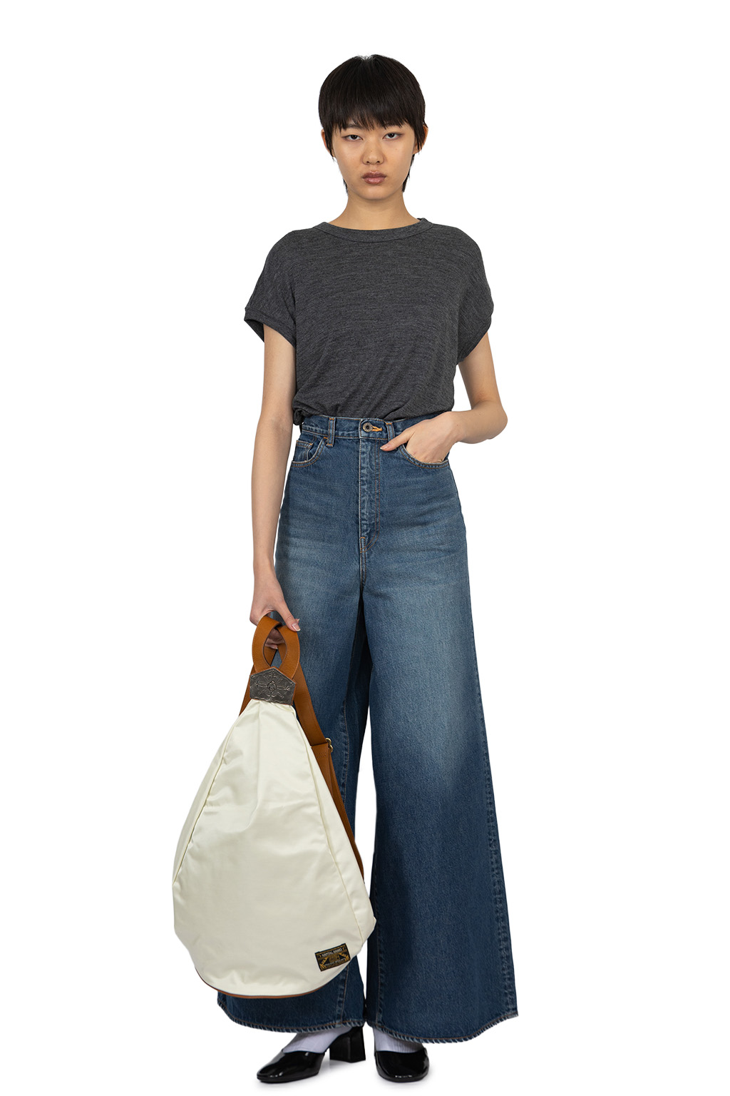 Kapital - Nylon x Leather HARVEY MEDICINE Rucksack - White