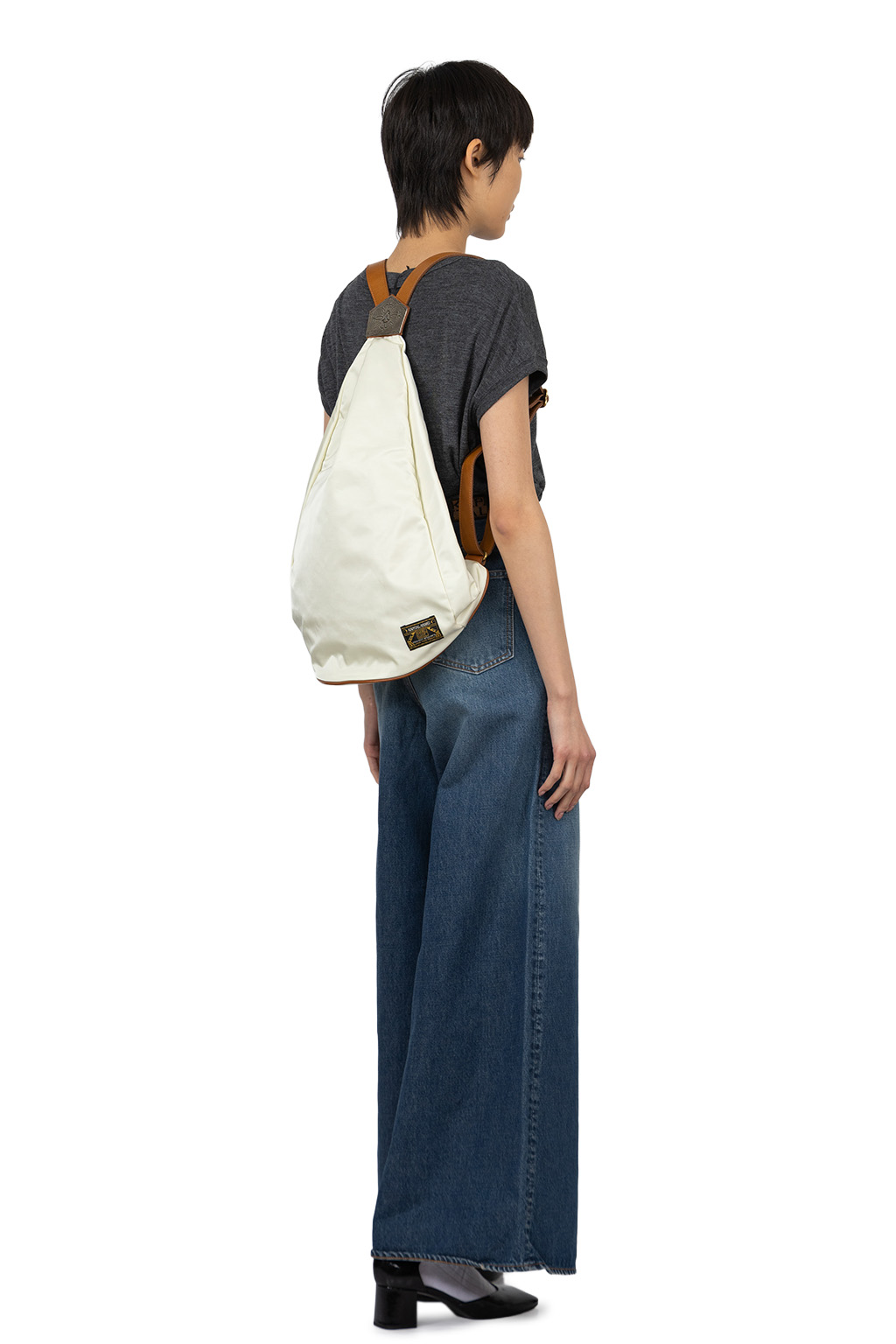 Kapital - Nylon x Leather HARVEY MEDICINE Rucksack - White