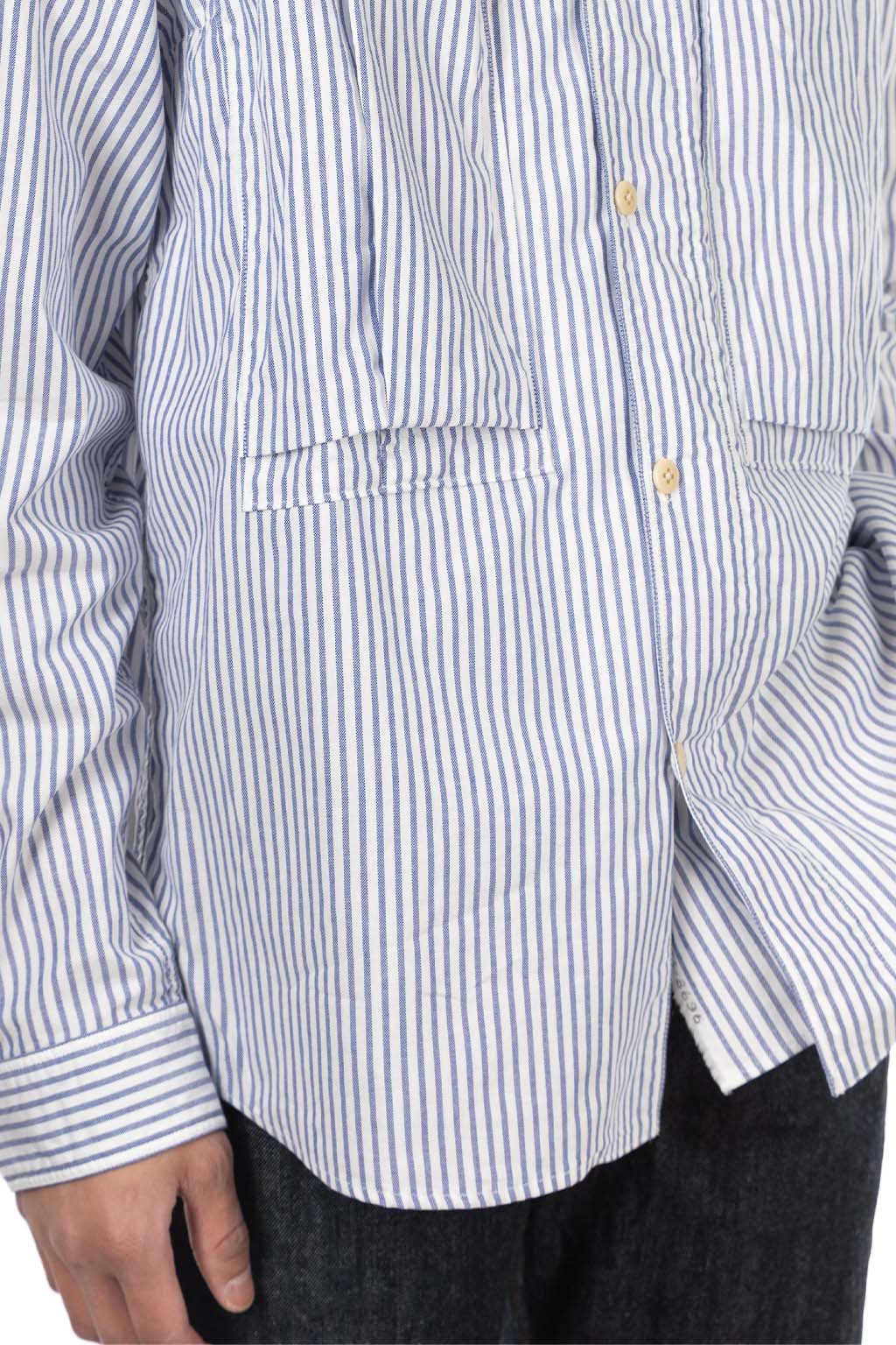 Kapital - OX Stripe Anorak Shirt - Blue