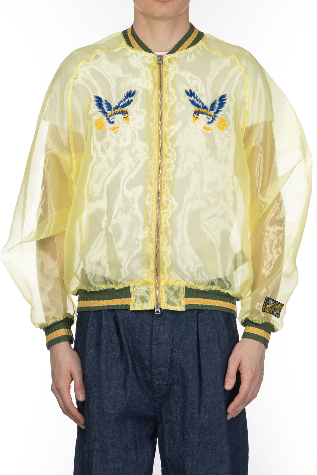 Kapital - Sheer Pearl Mosquito Guard Souvenir Jacket Jamaica - Yellow