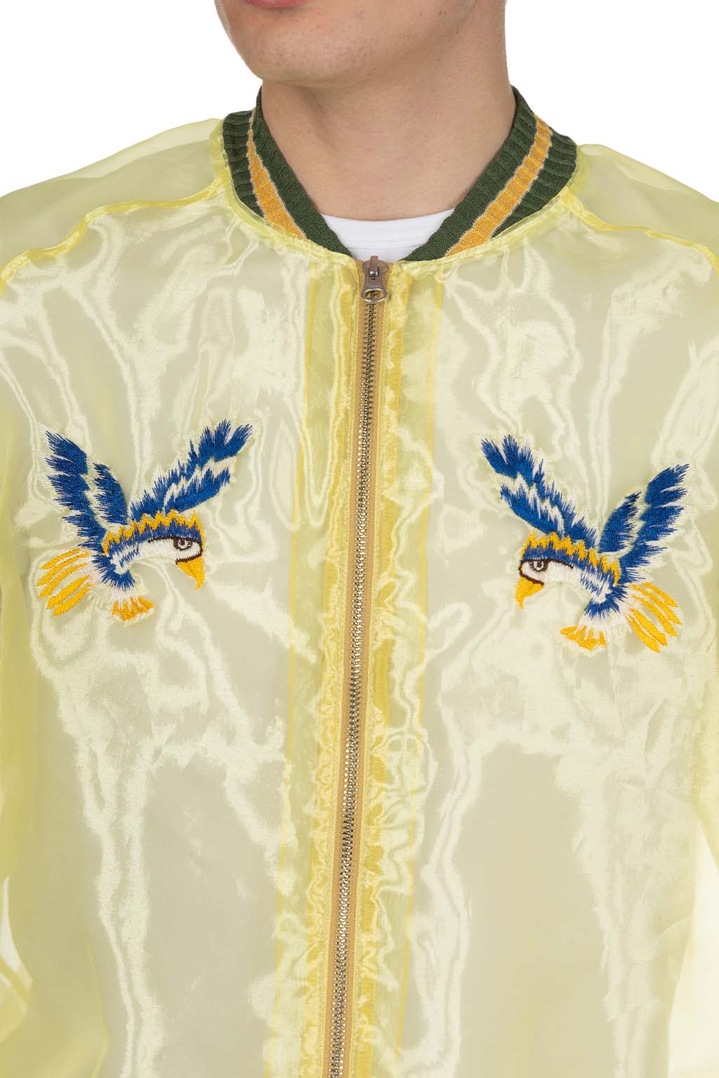 Kapital - Sheer Pearl Mosquito Guard Souvenir Jacket Jamaica - Yellow