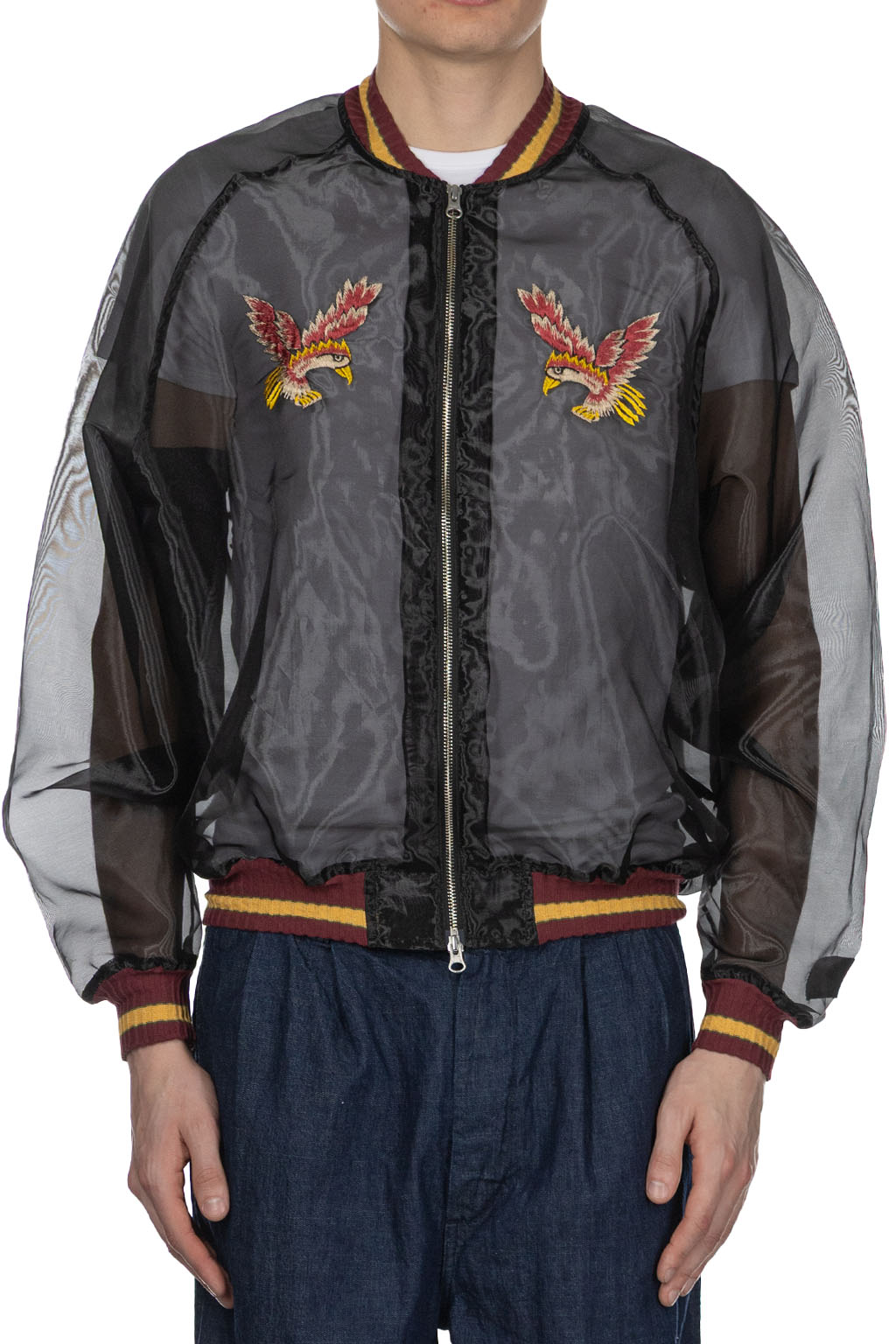 Kapital - Sheer Pearl Mosquito Guard Souvenir Jacket Taiwan - Black
