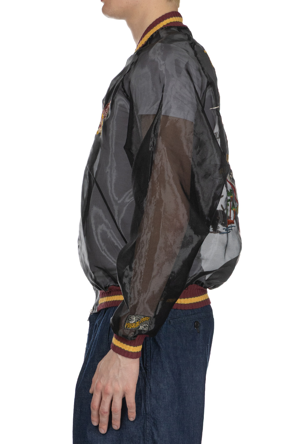 Kapital - Sheer Pearl Mosquito Guard Souvenir Jacket Taiwan - Black