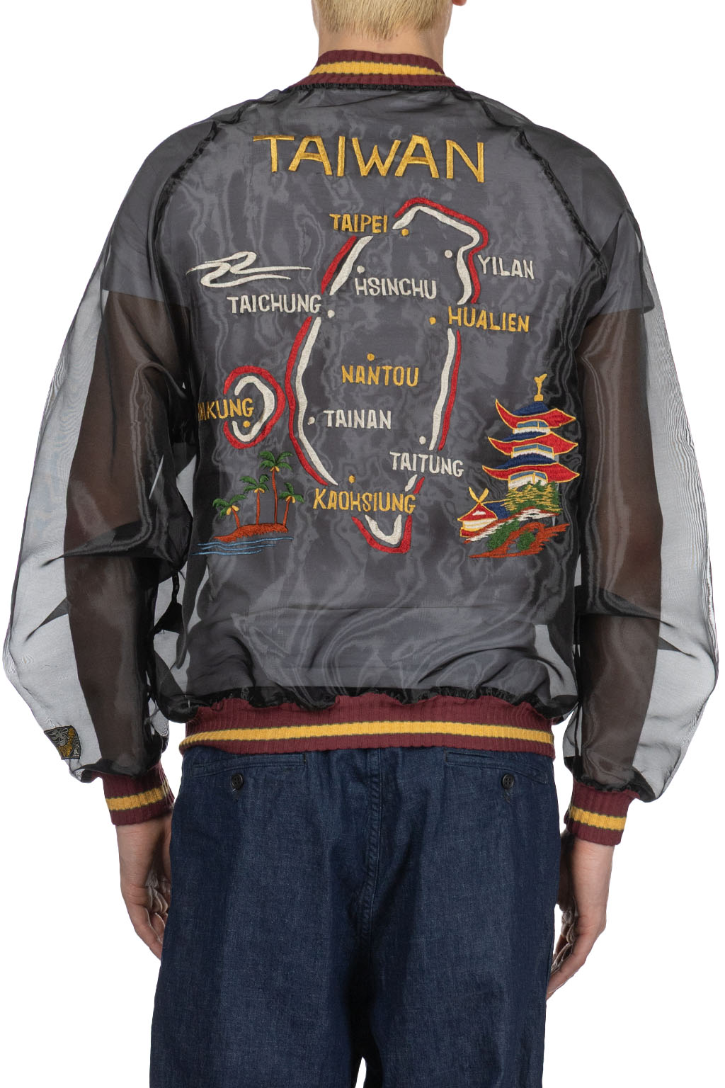 Kapital - Sheer Pearl Mosquito Guard Souvenir Jacket Taiwan - Black