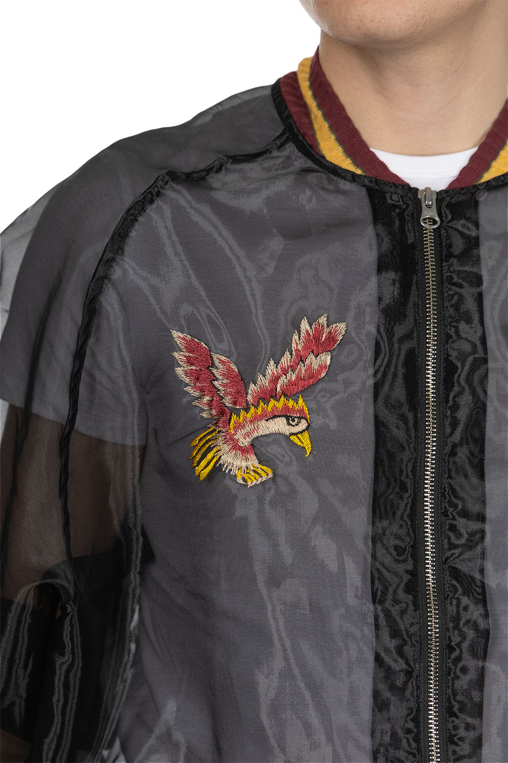 Kapital - Sheer Pearl Mosquito Guard Souvenir Jacket Taiwan - Black