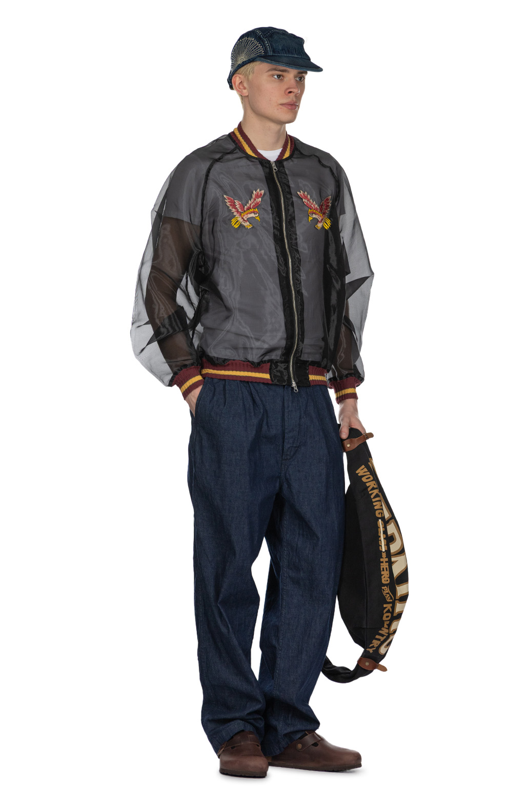 Kapital - Sheer Pearl Mosquito Guard Souvenir Jacket Taiwan - Black