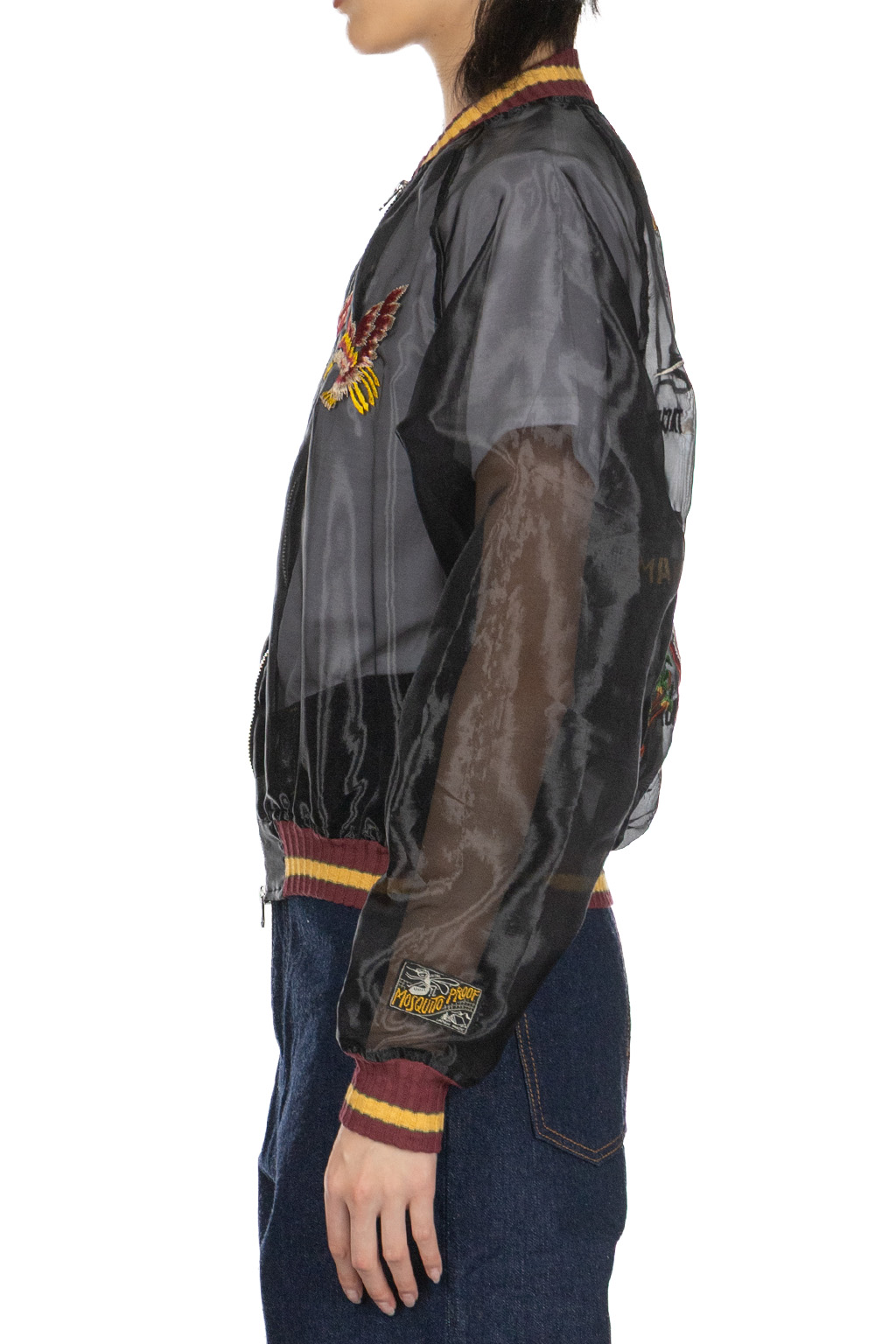 Kapital - Sheer Pearl Mosquito Guard Souvenir Jacket Taiwan - Black