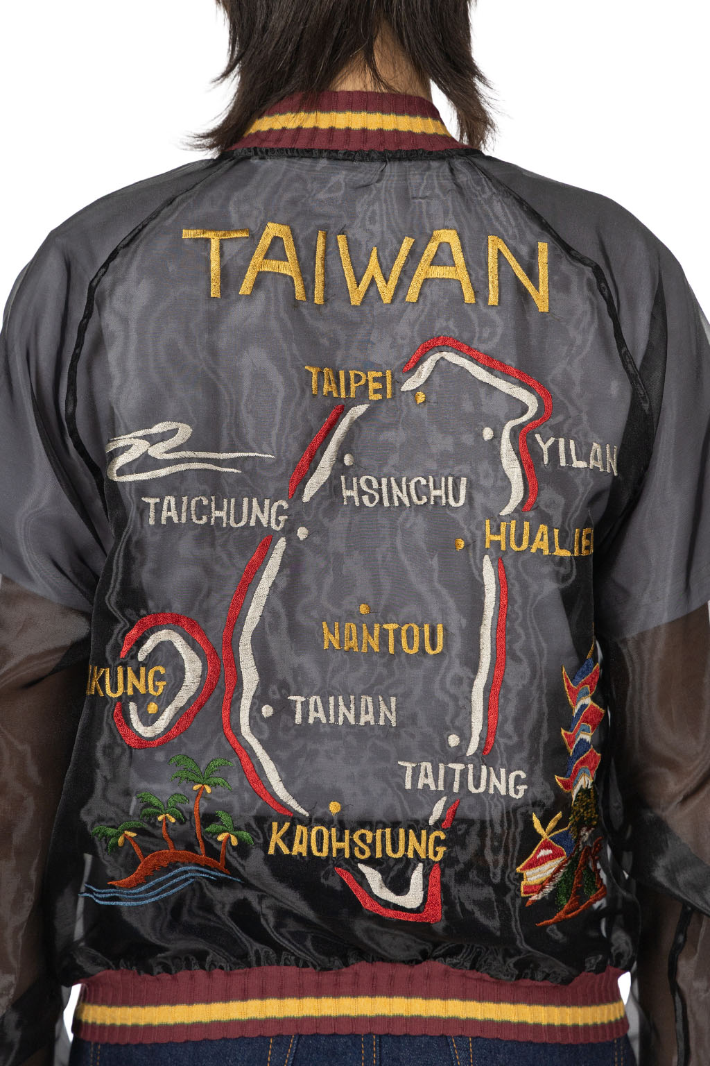 Kapital - Sheer Pearl Mosquito Guard Souvenir Jacket Taiwan - Black
