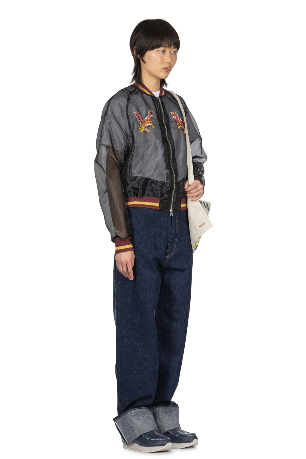 Kapital - Sheer Pearl Mosquito Guard Souvenir Jacket Taiwan - Black