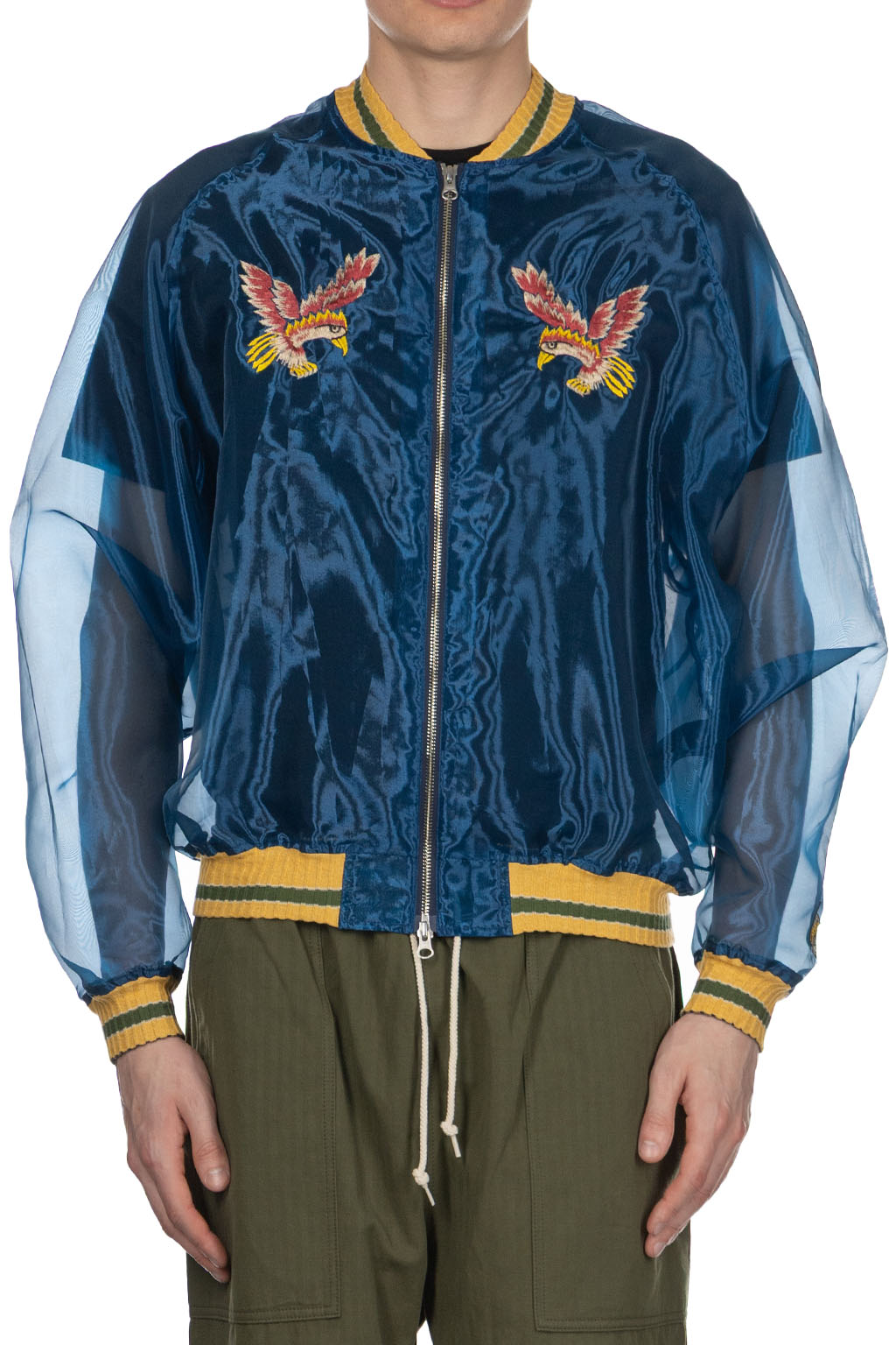 Kapital - Sheer Pearl Mosquito Guard Souvenir Jacket Taiwan - Dark Blue