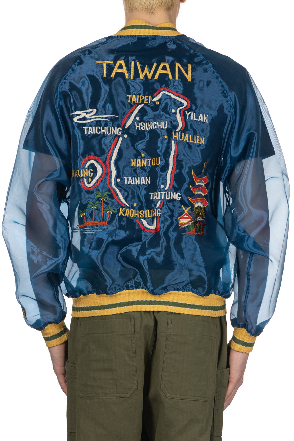Kapital - Sheer Pearl Mosquito Guard Souvenir Jacket Taiwan - Dark Blue