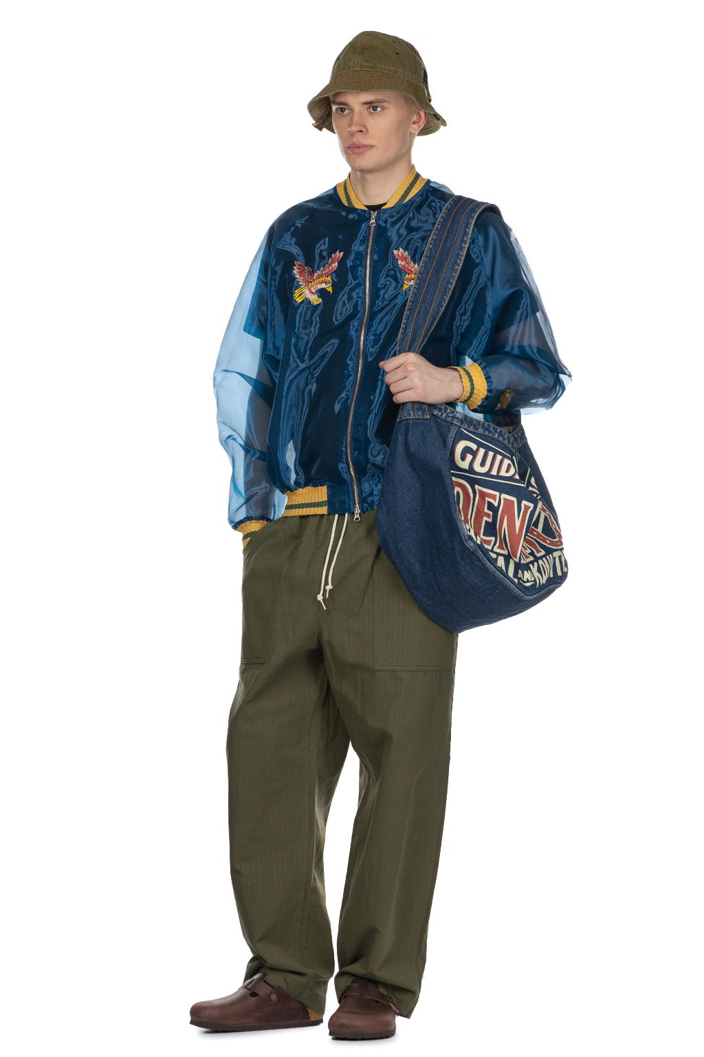 Kapital - Sheer Pearl Mosquito Guard Souvenir Jacket Taiwan - Dark Blue