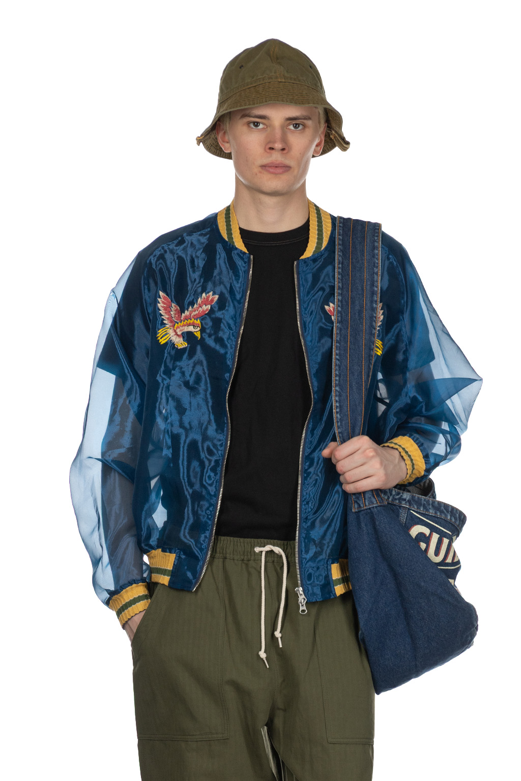 Kapital - Sheer Pearl Mosquito Guard Souvenir Jacket Taiwan - Dark Blue