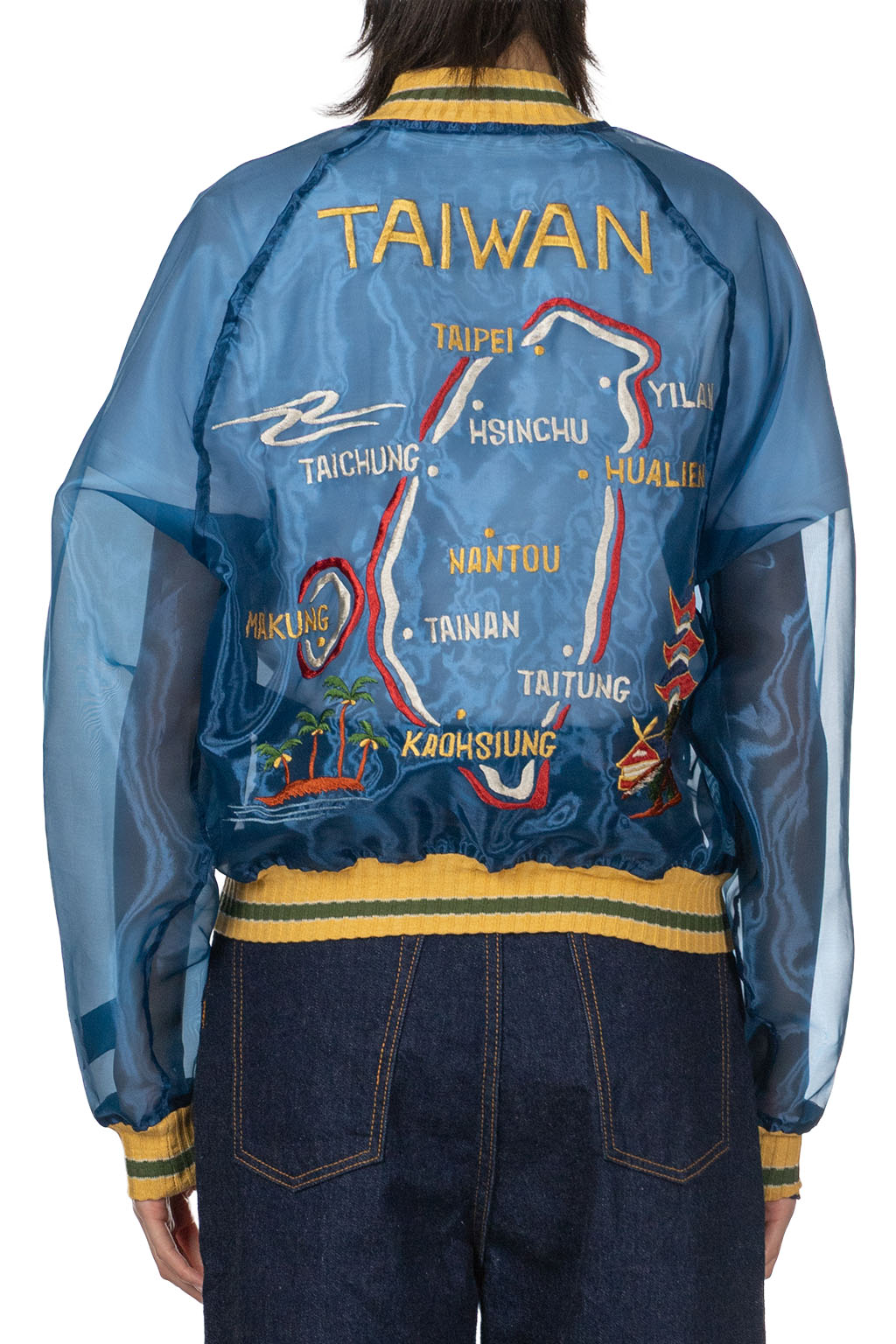 Kapital - Sheer Pearl Mosquito Guard Souvenir Jacket Taiwan - Dark Blue