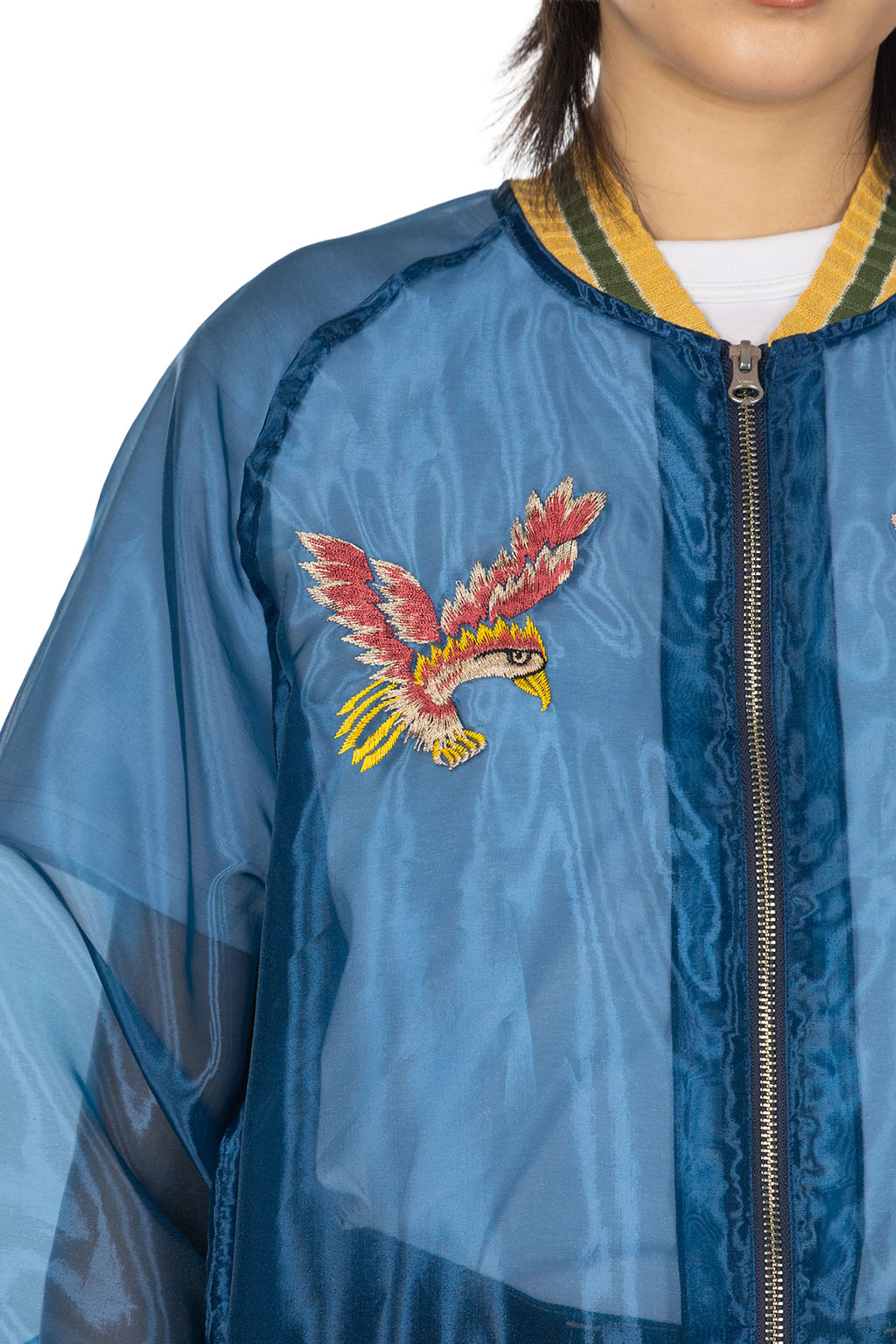 Kapital - Sheer Pearl Mosquito Guard Souvenir Jacket Taiwan - Dark Blue