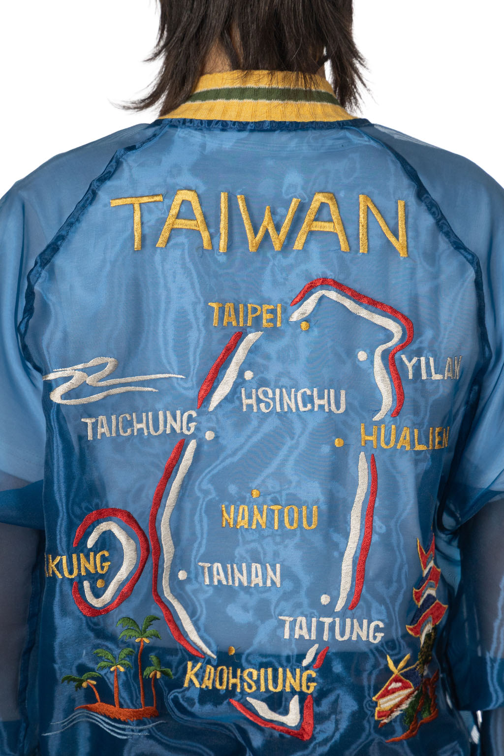 Kapital - Sheer Pearl Mosquito Guard Souvenir Jacket Taiwan - Dark Blue