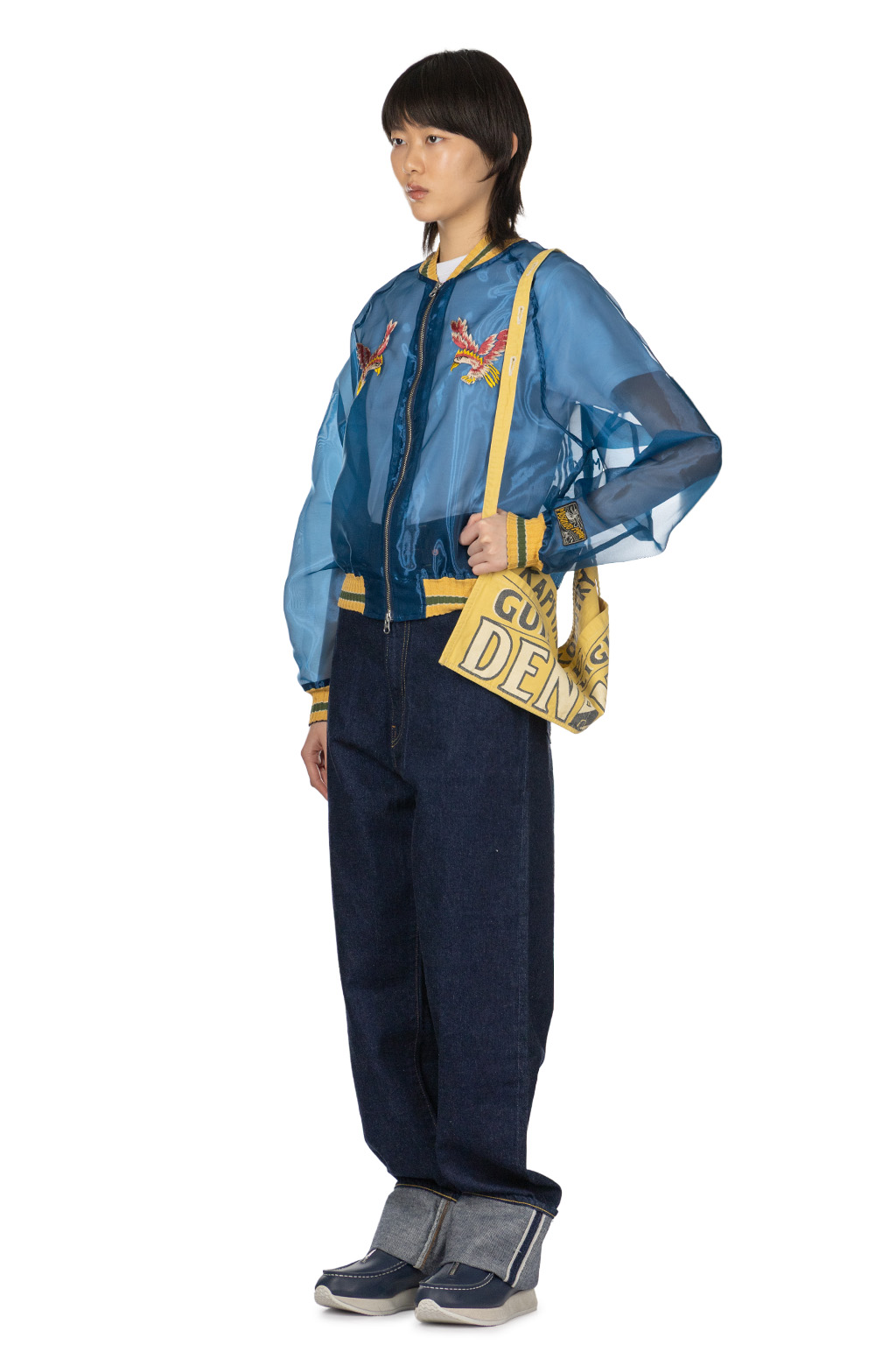 Kapital - Sheer Pearl Mosquito Guard Souvenir Jacket Taiwan - Dark Blue