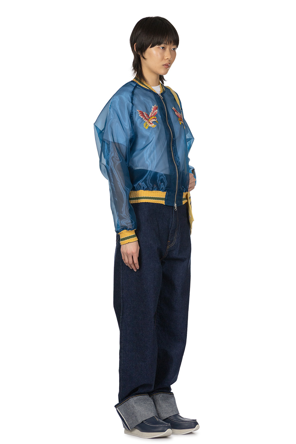 Kapital - Sheer Pearl Mosquito Guard Souvenir Jacket Taiwan - Dark Blue