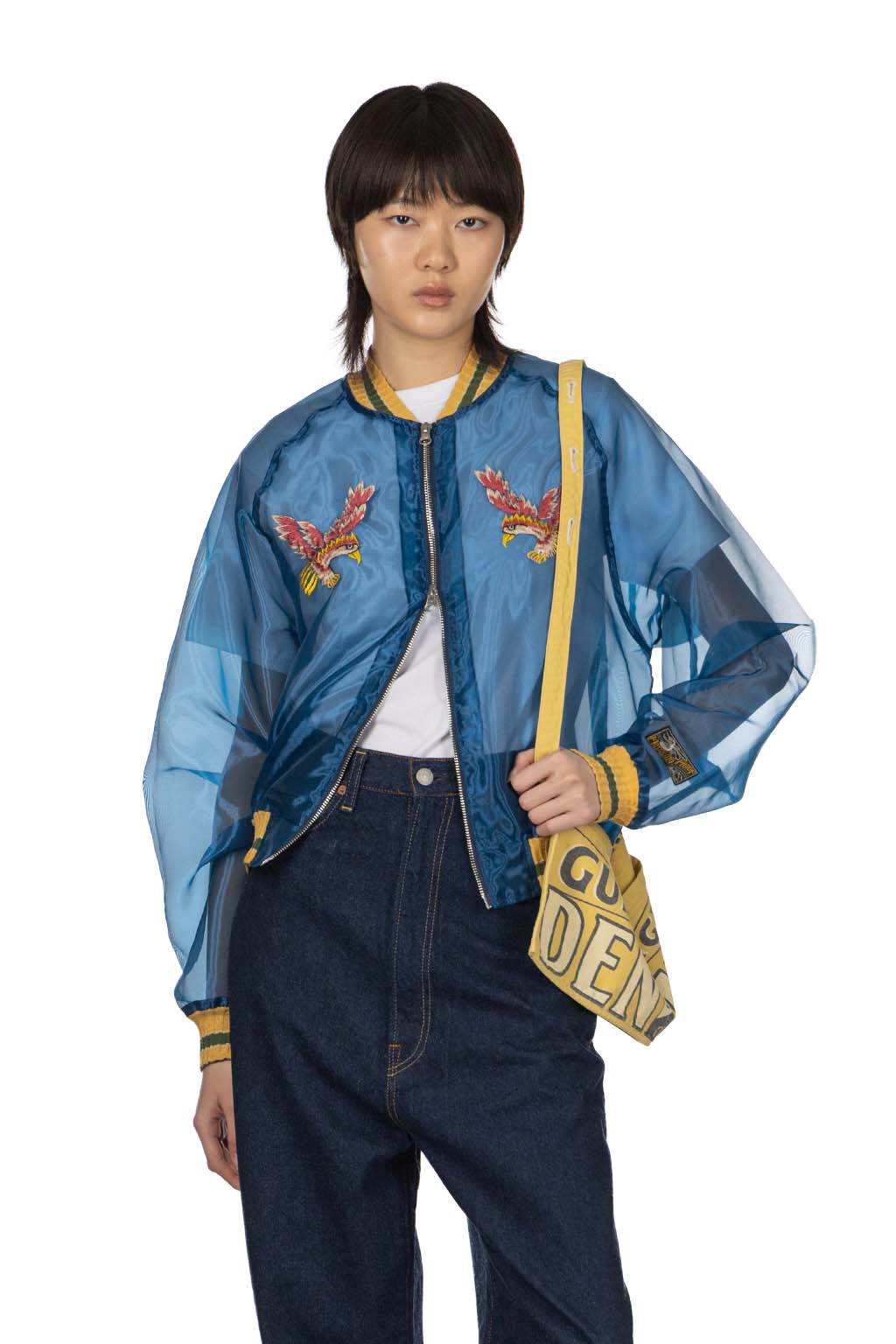 Kapital - Sheer Pearl Mosquito Guard Souvenir Jacket Taiwan - Dark Blue