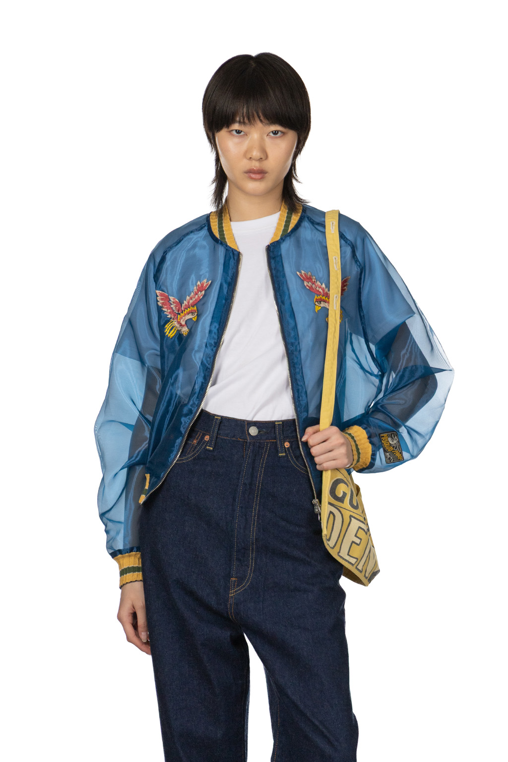 Kapital - Sheer Pearl Mosquito Guard Souvenir Jacket Taiwan - Dark Blue