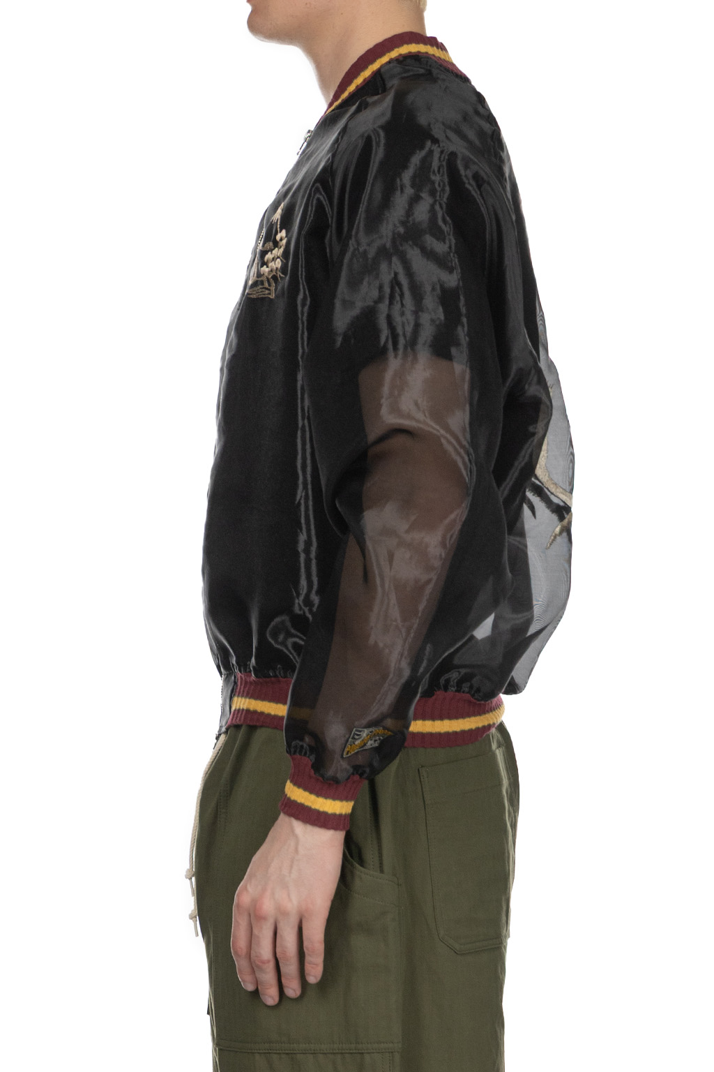 Kapital - Sheer Pearl Mosquito Guard Souvenir Jacket - Tiger - Black