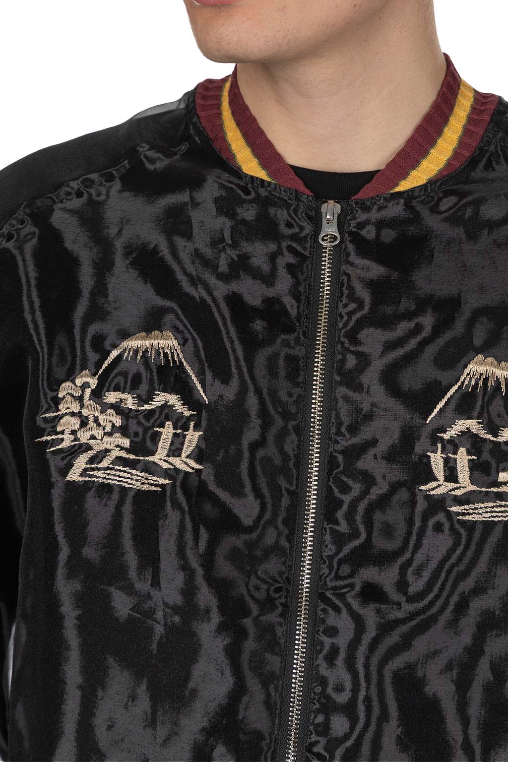 Kapital - Sheer Pearl Mosquito Guard Souvenir Jacket - Tiger - Black
