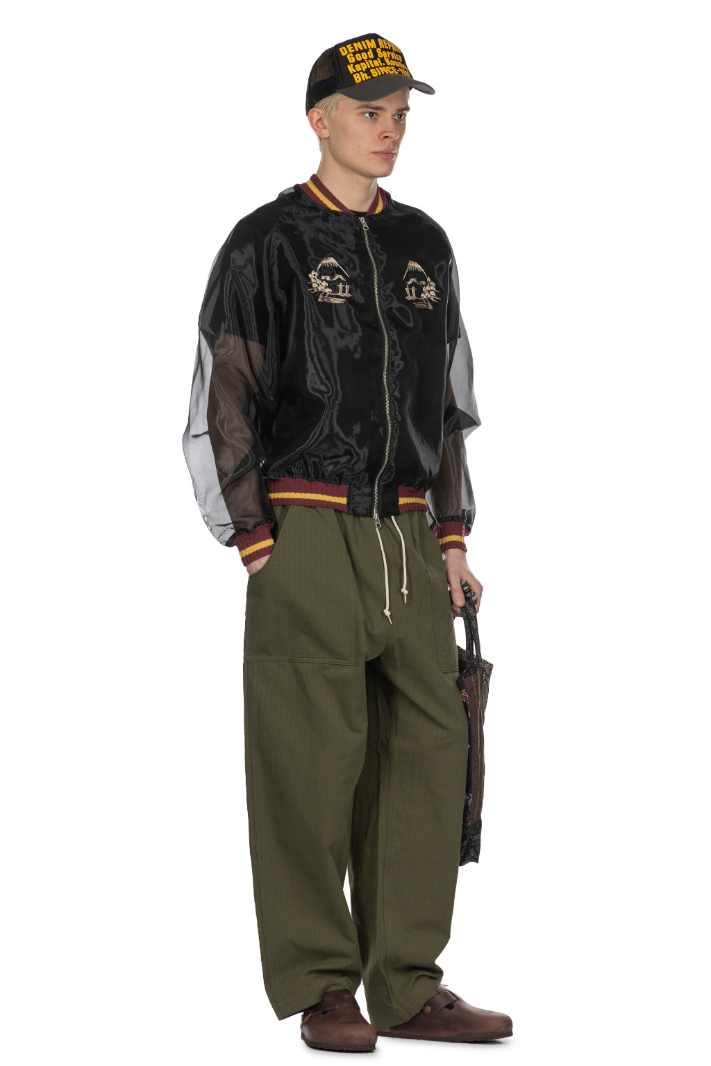 Kapital - Sheer Pearl Mosquito Guard Souvenir Jacket - Tiger - Black