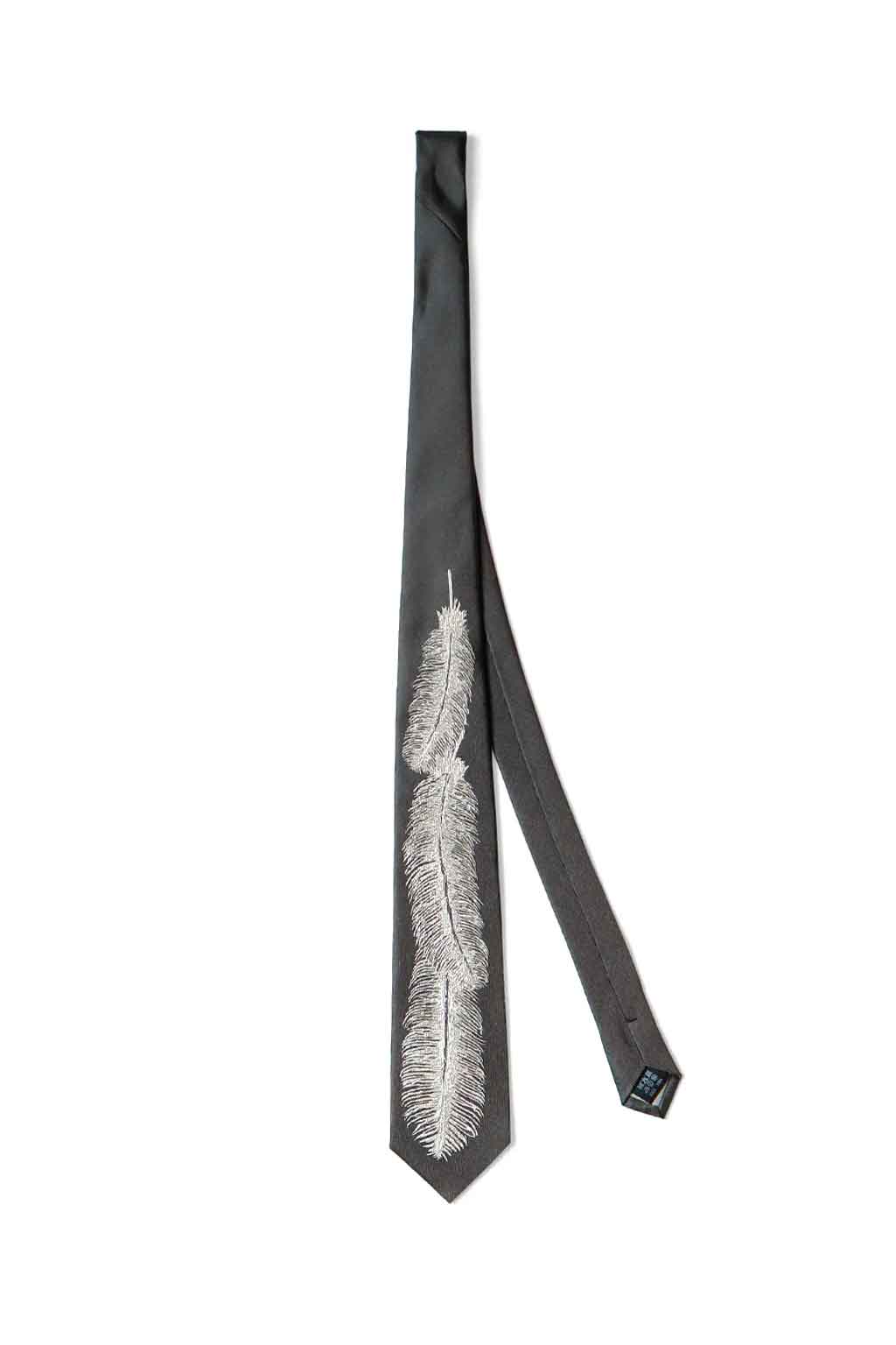 Kapital - Silk Twill Feather Tie - 2 Color Choices