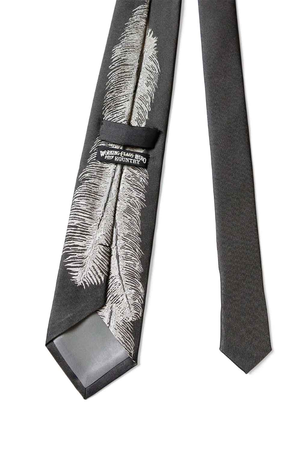 Kapital - Silk Twill Feather Tie - 2 Color Choices