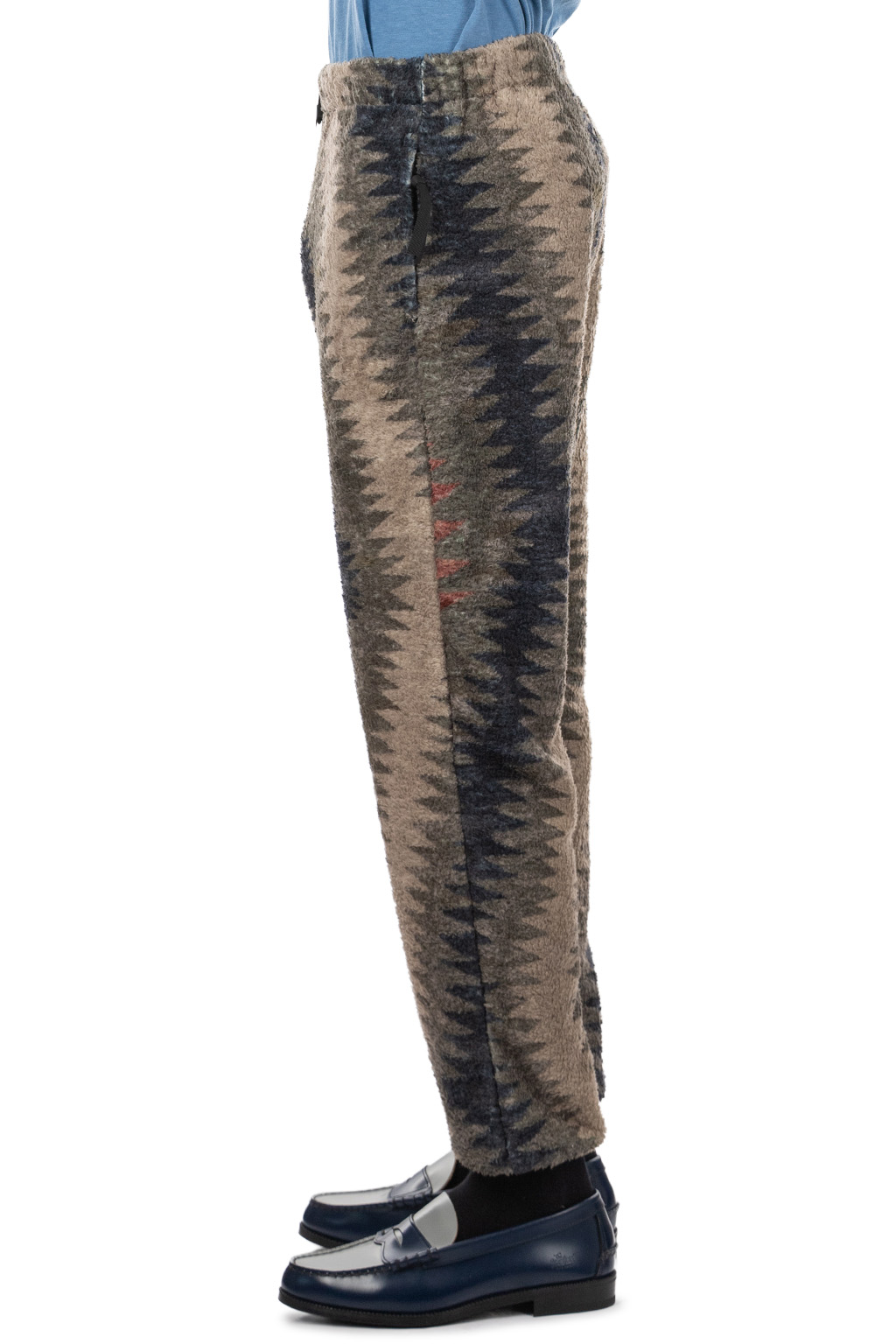 Kapital THUNDER MOTHER Fleece EASY Pants - Grey x Beige