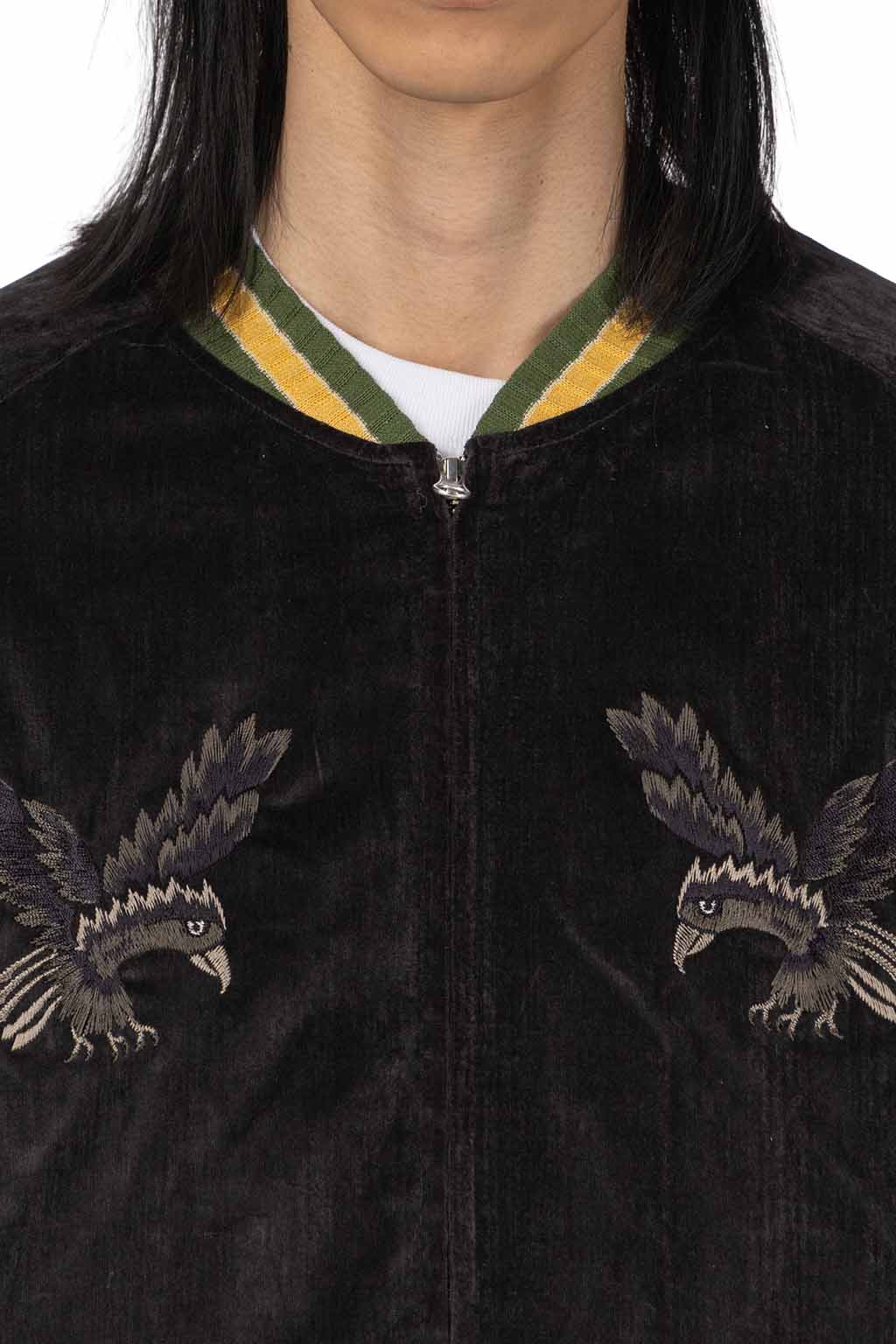Kapital - Velveteen Souvenir JKT - Raven and Skull - Black