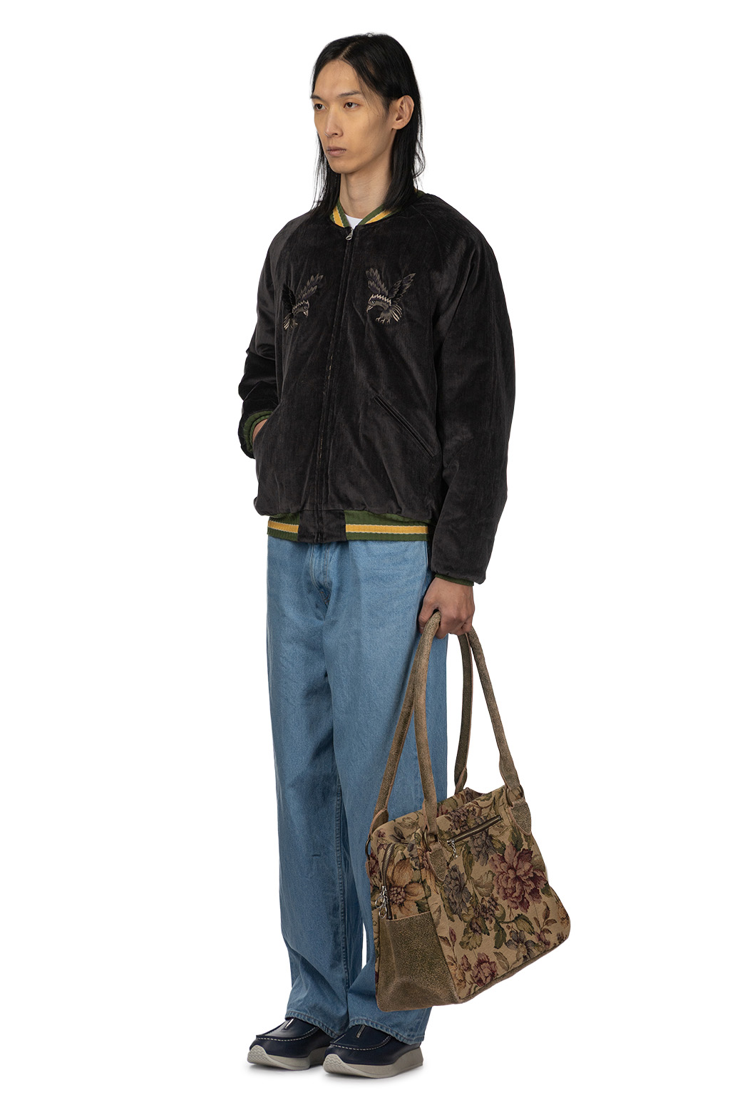 Kapital - Velveteen Souvenir JKT - Raven and Skull - Black
