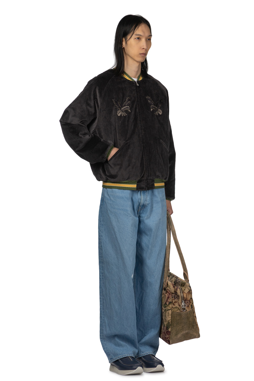 Kapital - Velveteen Souvenir JKT - Raven and Skull - Black