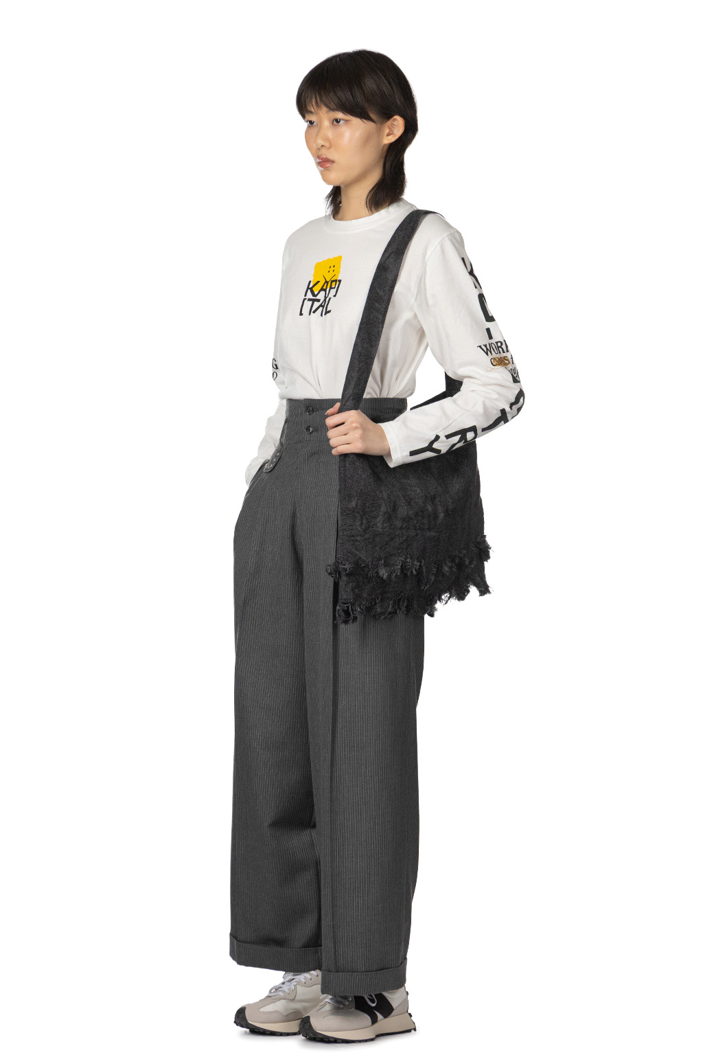 Kapital - Wool Blend Stripe Boogie Day Suit Pants - Grey