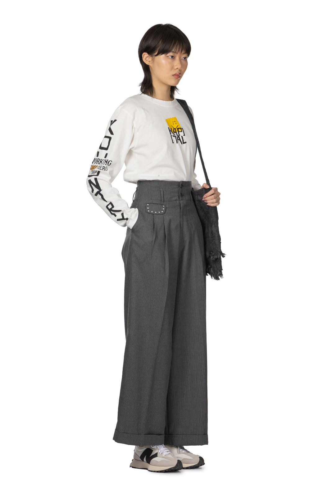 Kapital - Wool Blend Stripe Boogie Day Suit Pants - Grey