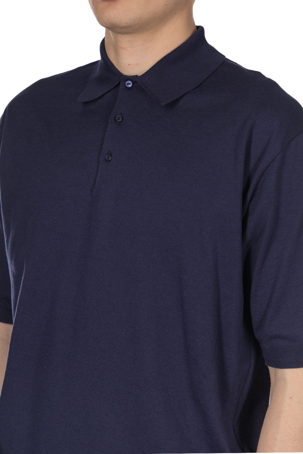 Kaptain Sunshine - Cotton Knit Poloshirt-Navy