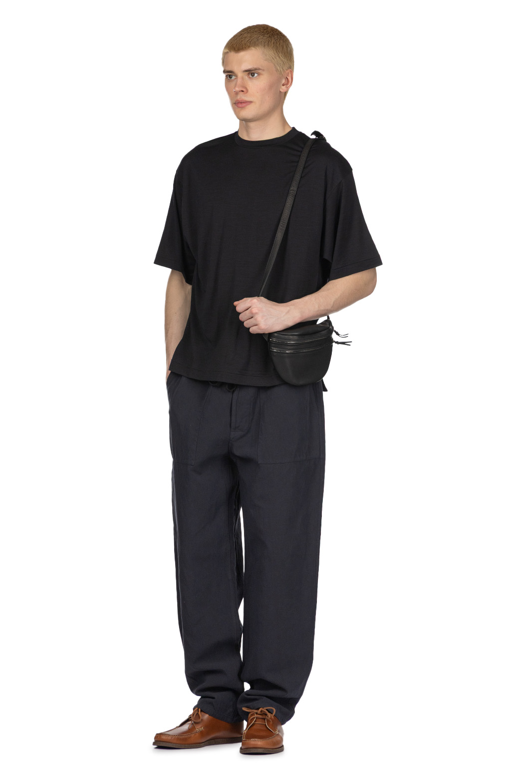 Kaptain Sunshine - Super Soft Merino Tenjiku Half Sleeve Tee-Navy