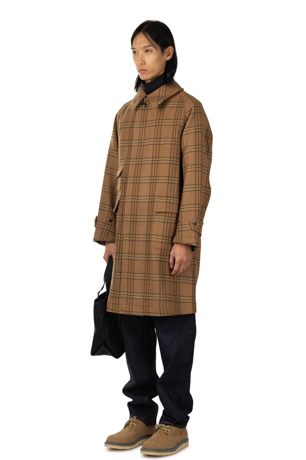 Kaptain Sunshine - Traveller Coat - Beige Plaid