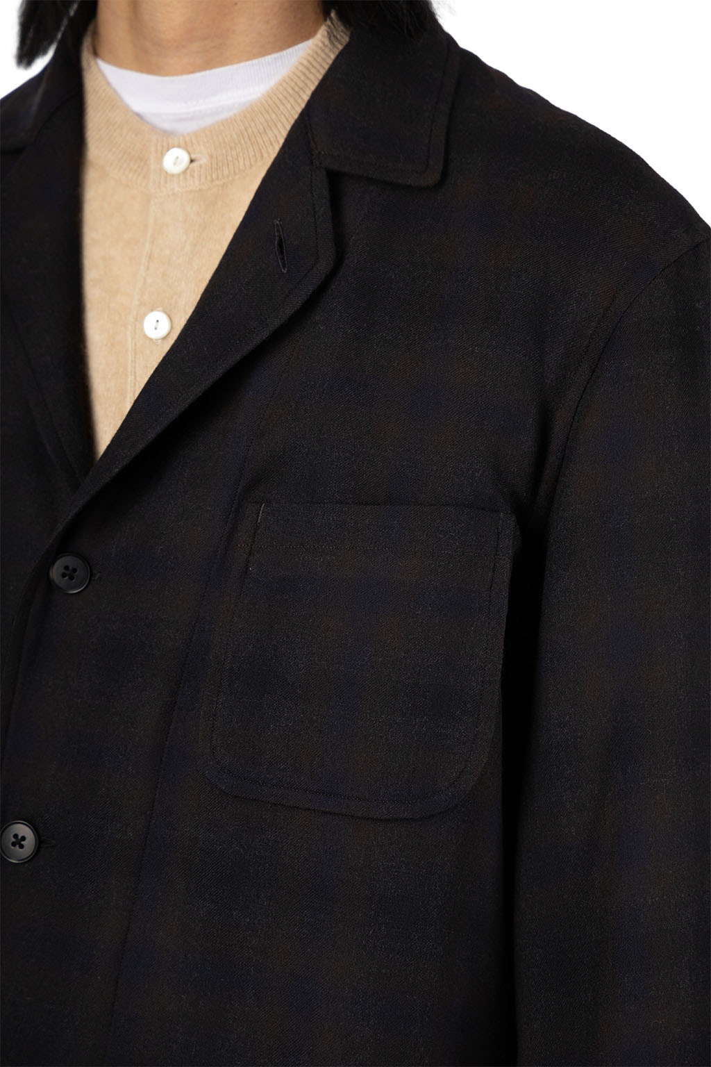 Kaptain Sunshine - Wool Ombre Oregon Jacket - Charcoal Ombre