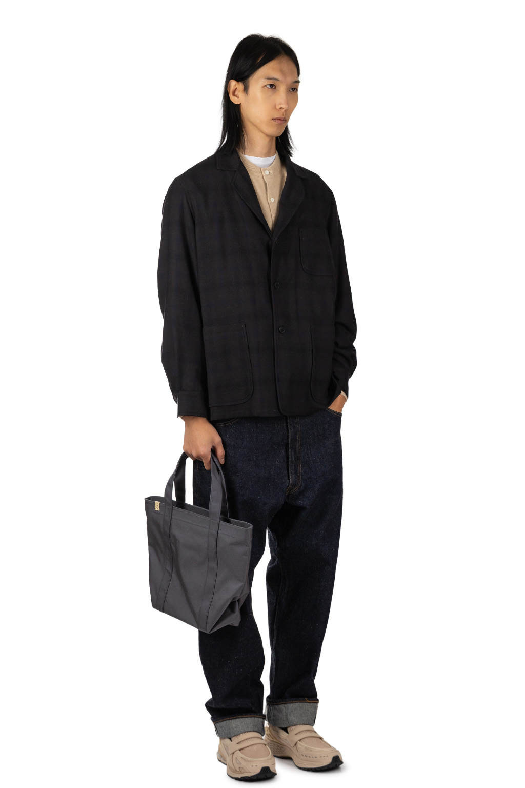 Kaptain Sunshine - Wool Ombre Oregon Jacket - Charcoal Ombre