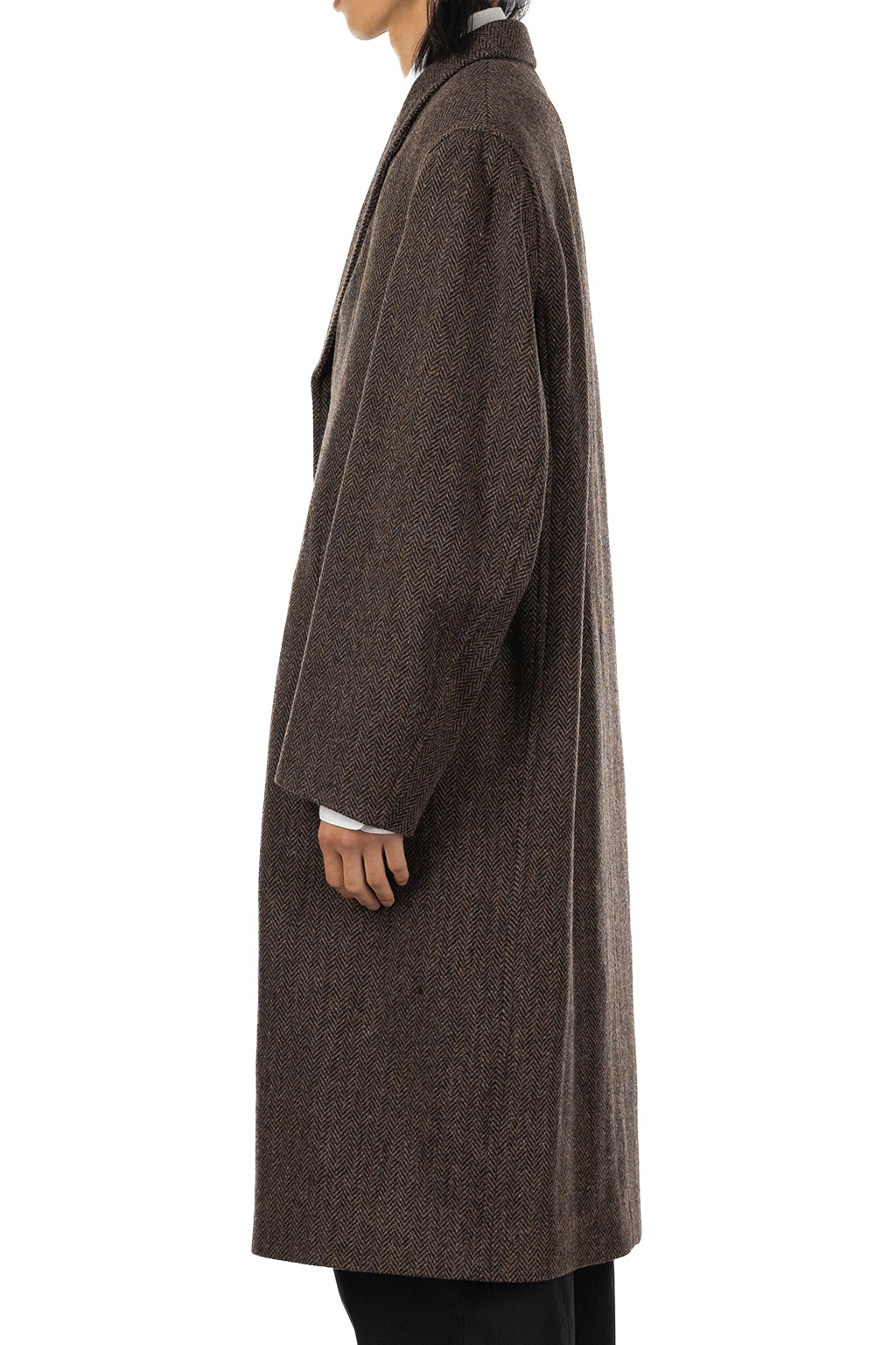 Lemaire - Chesterfield Coat - Black / Brown Melange