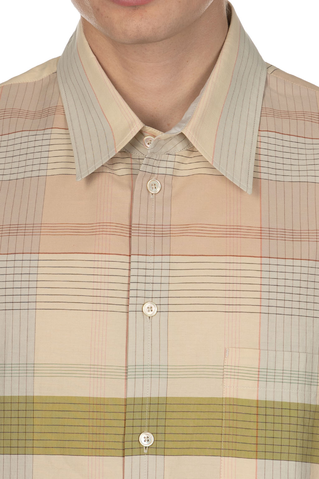 Lemaire - Relaxed Shirt - Beige Cream Light Blue
