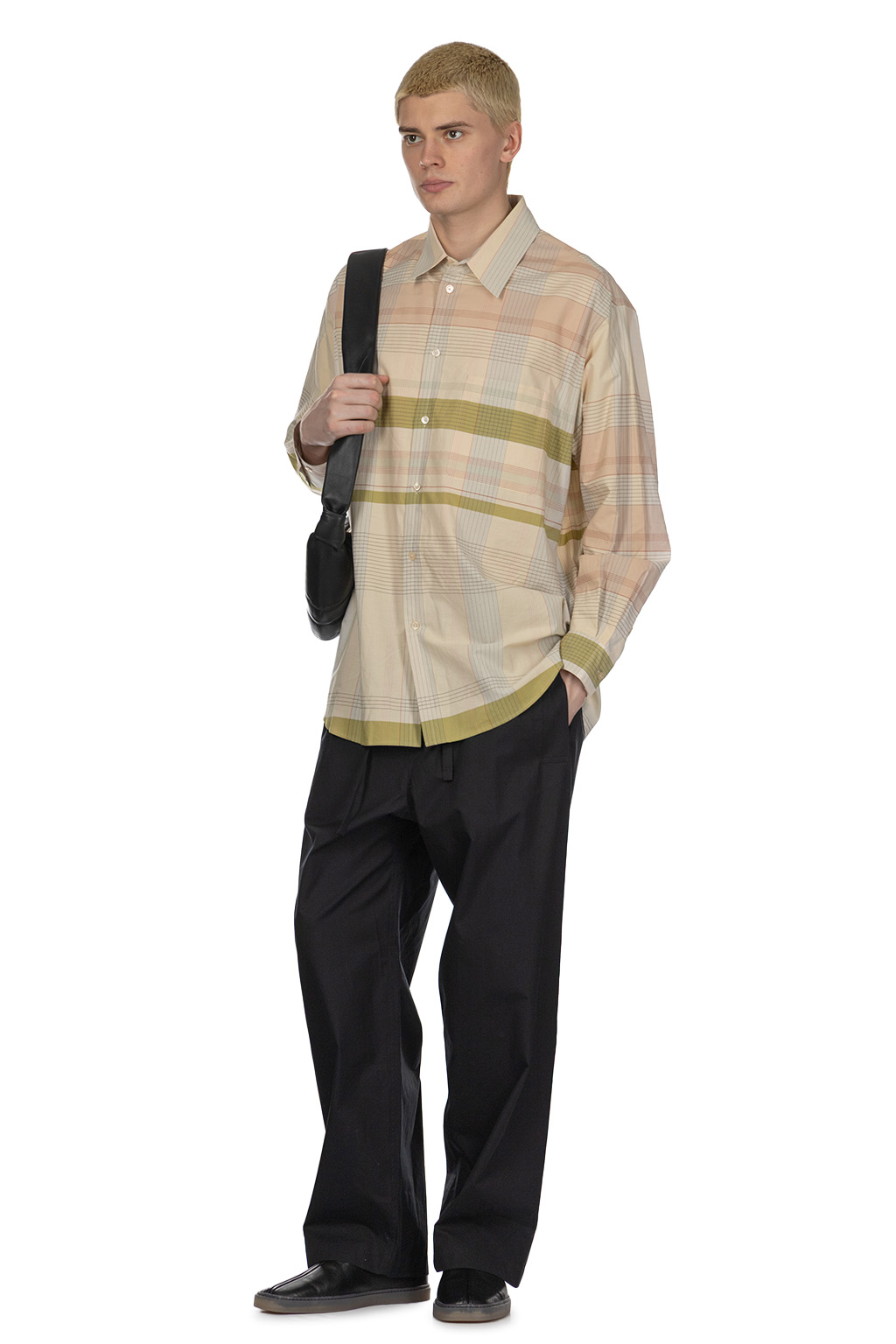 Lemaire - Relaxed Shirt - Beige Cream Light Blue