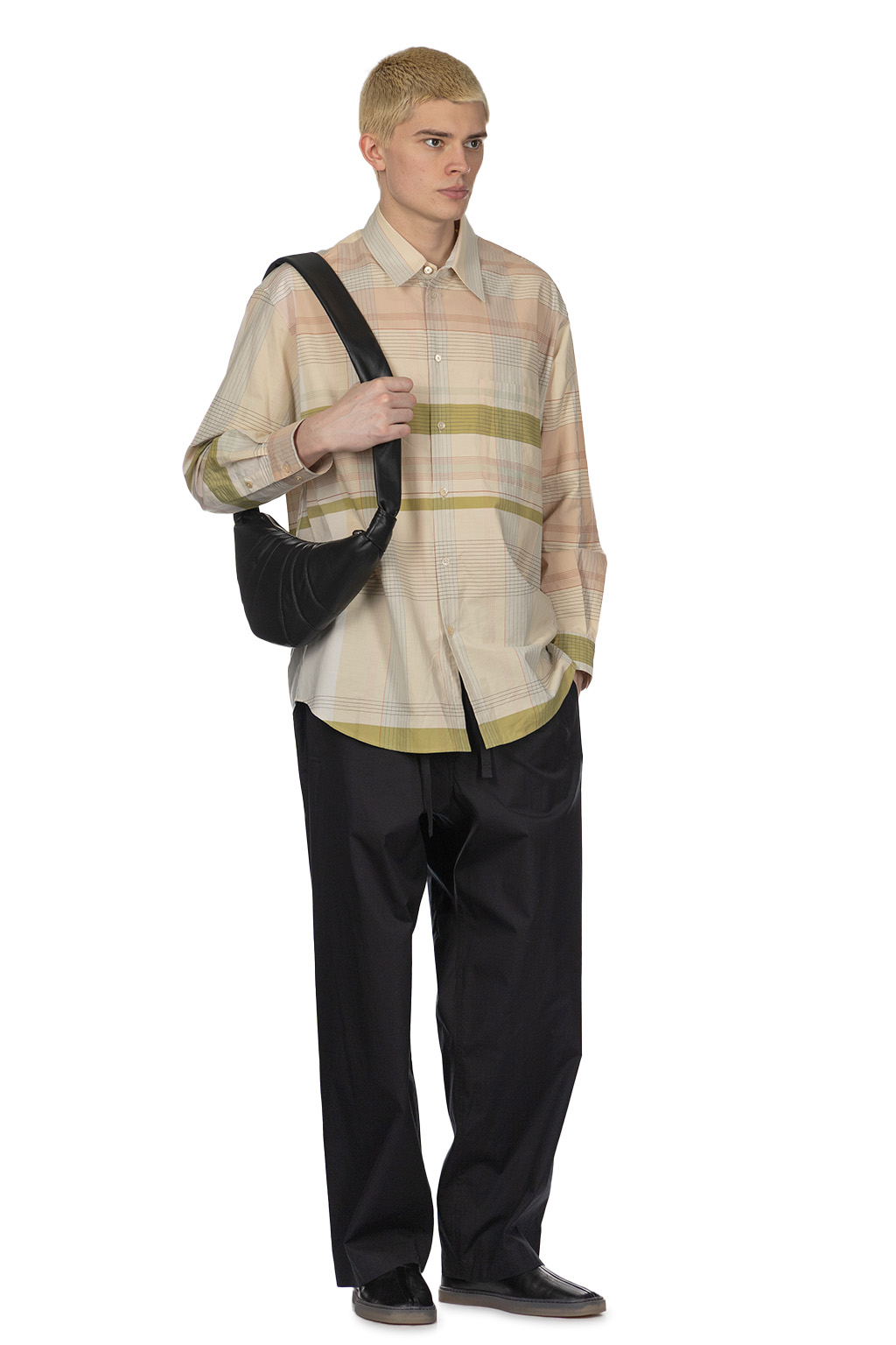 Lemaire - Relaxed Shirt - Beige Cream Light Blue