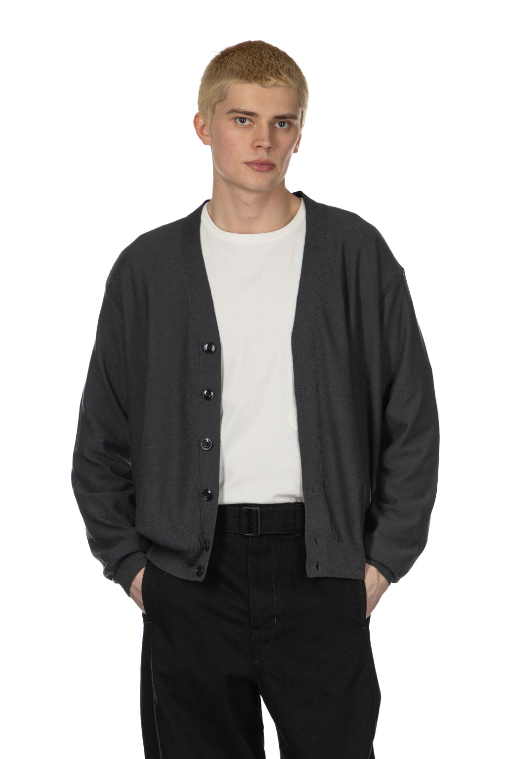 Lemaire - Relaxed Twisted Cardigan- Carbon