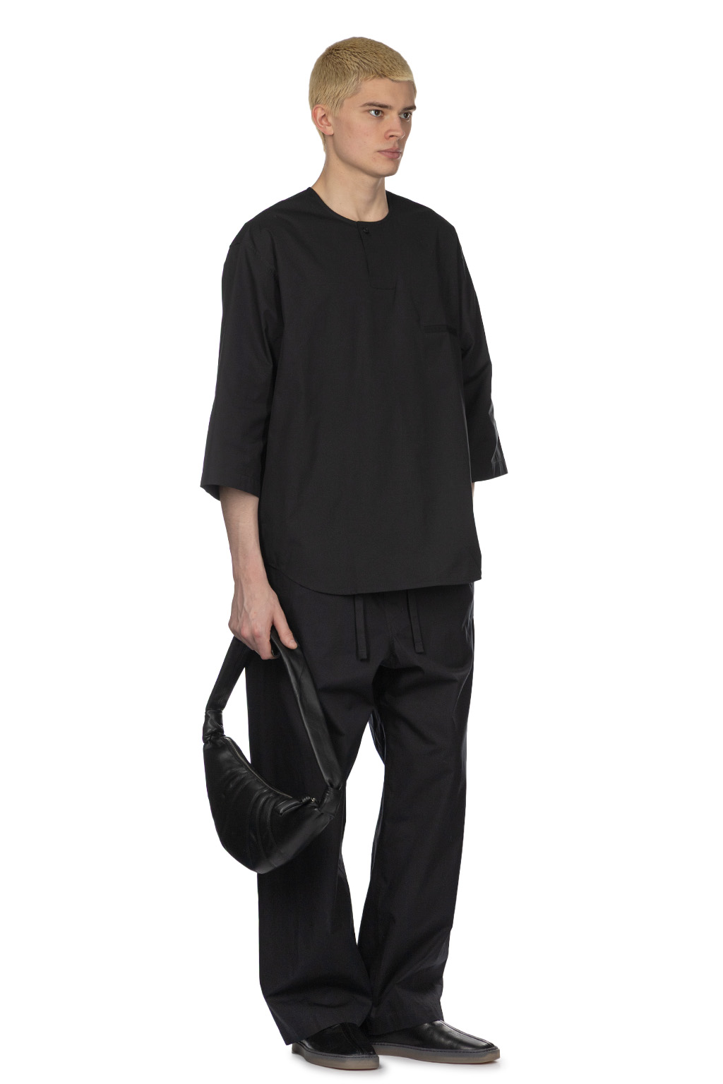 Lemaire - SS Henley Top - Creamy Caviar
