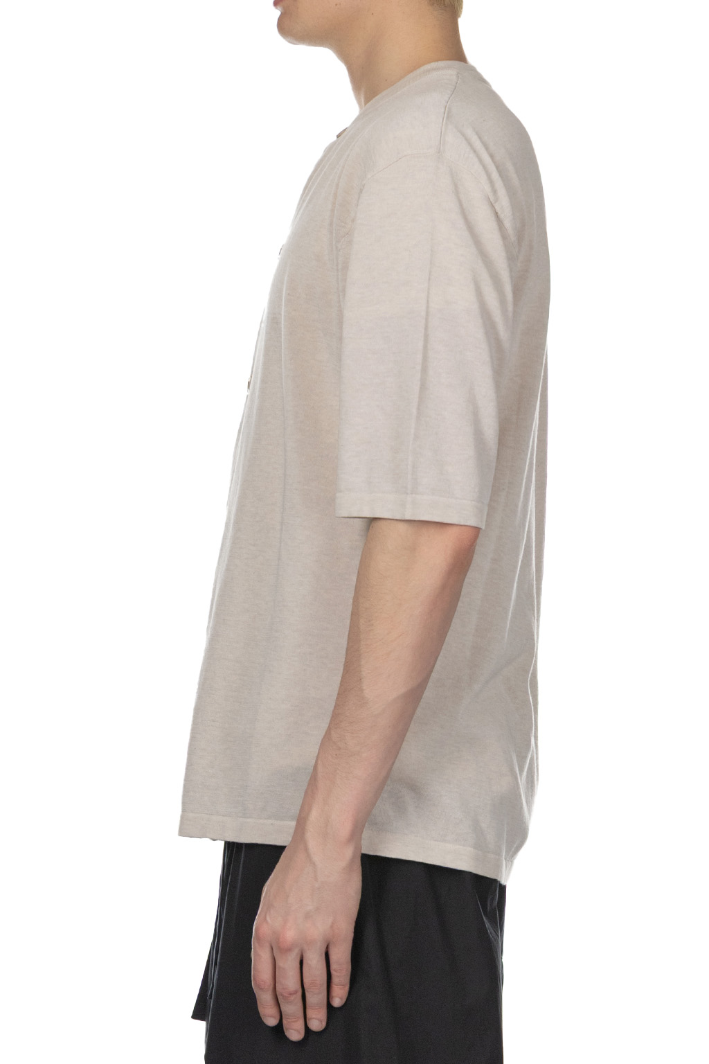 Lemaire - Short Sleeve Overshirt - Sone Beige Melange