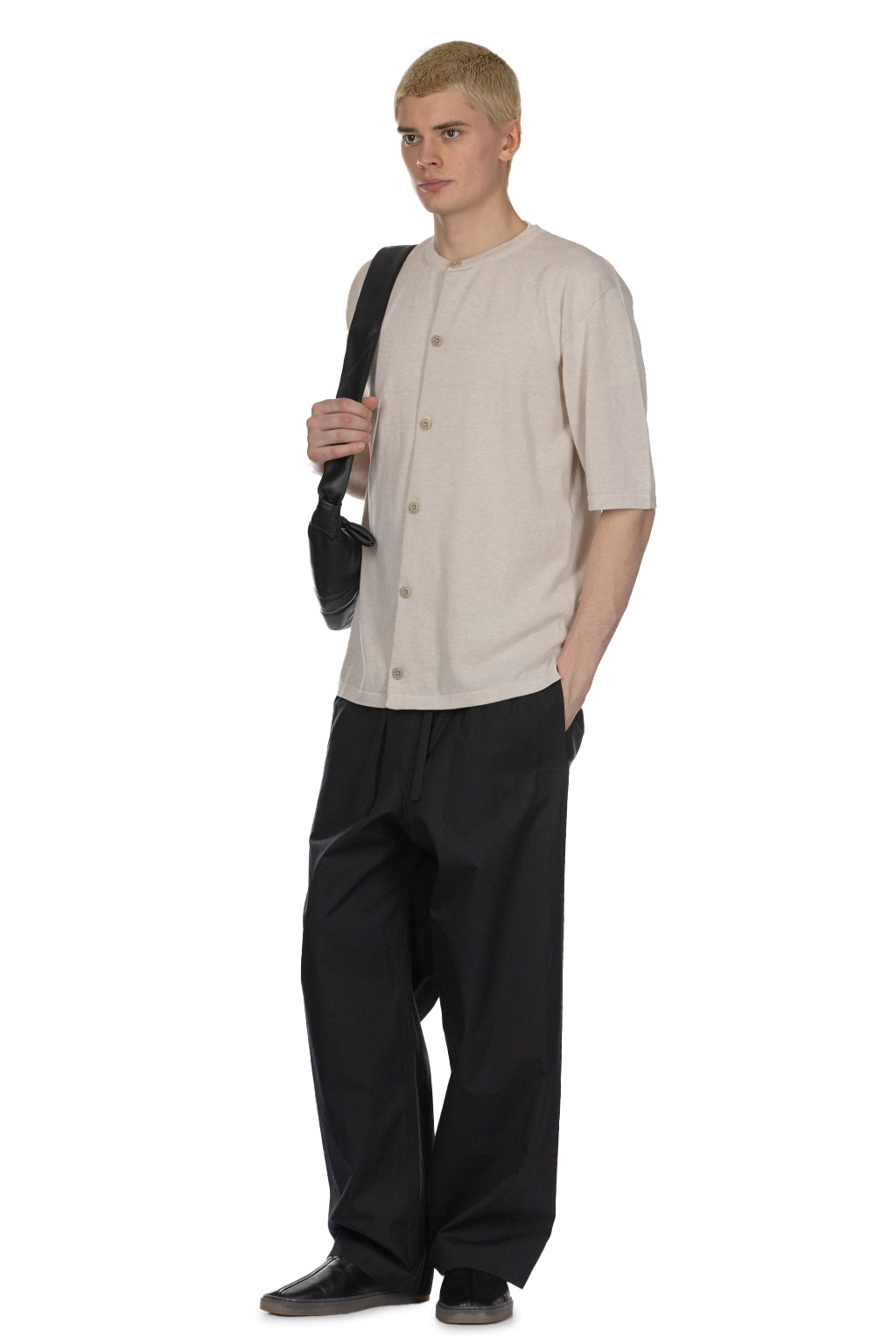 Lemaire - Short Sleeve Overshirt - Sone Beige Melange
