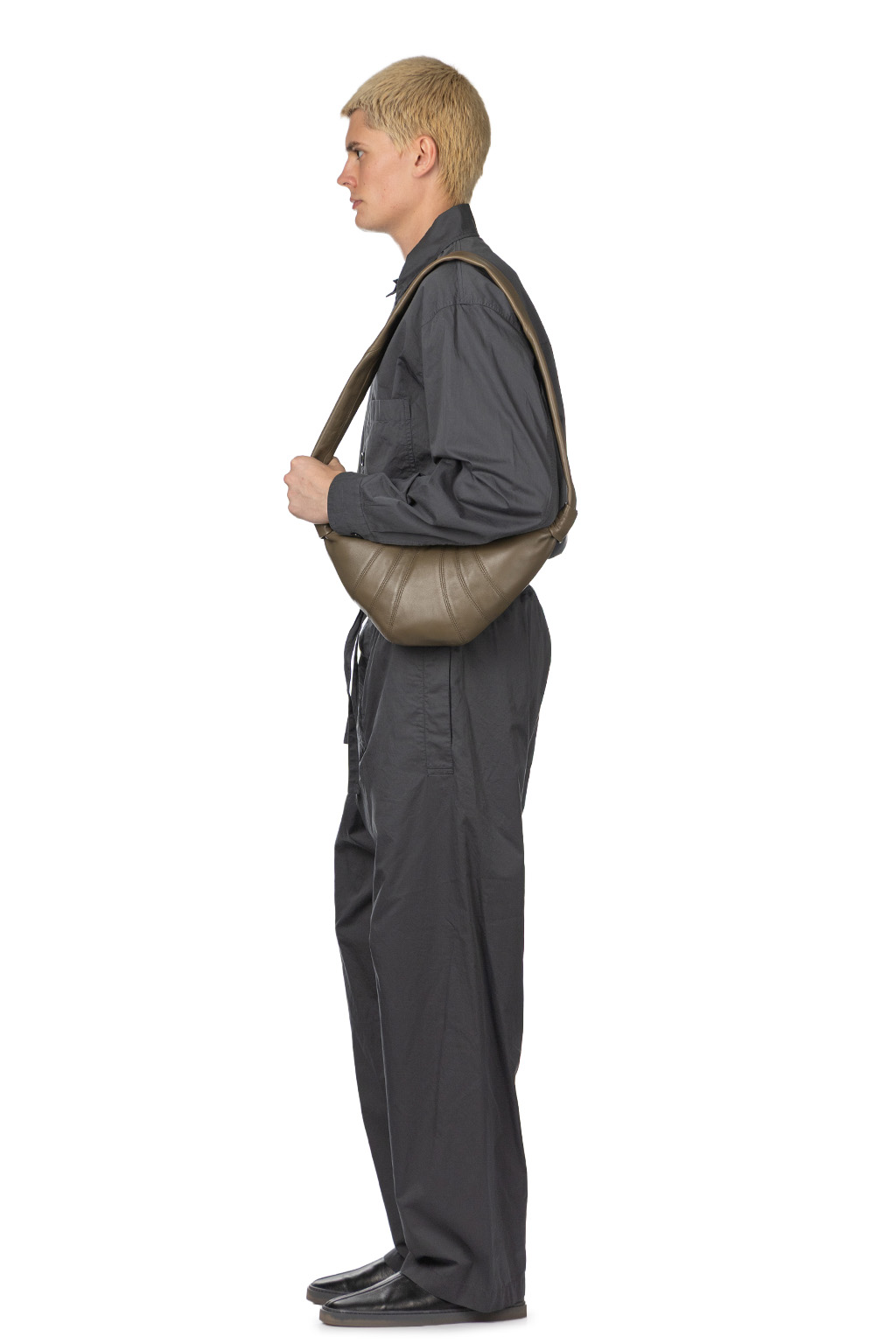 Lemaire - Small Croissant Bag - Soft Nappa Leather - Dark Khaki